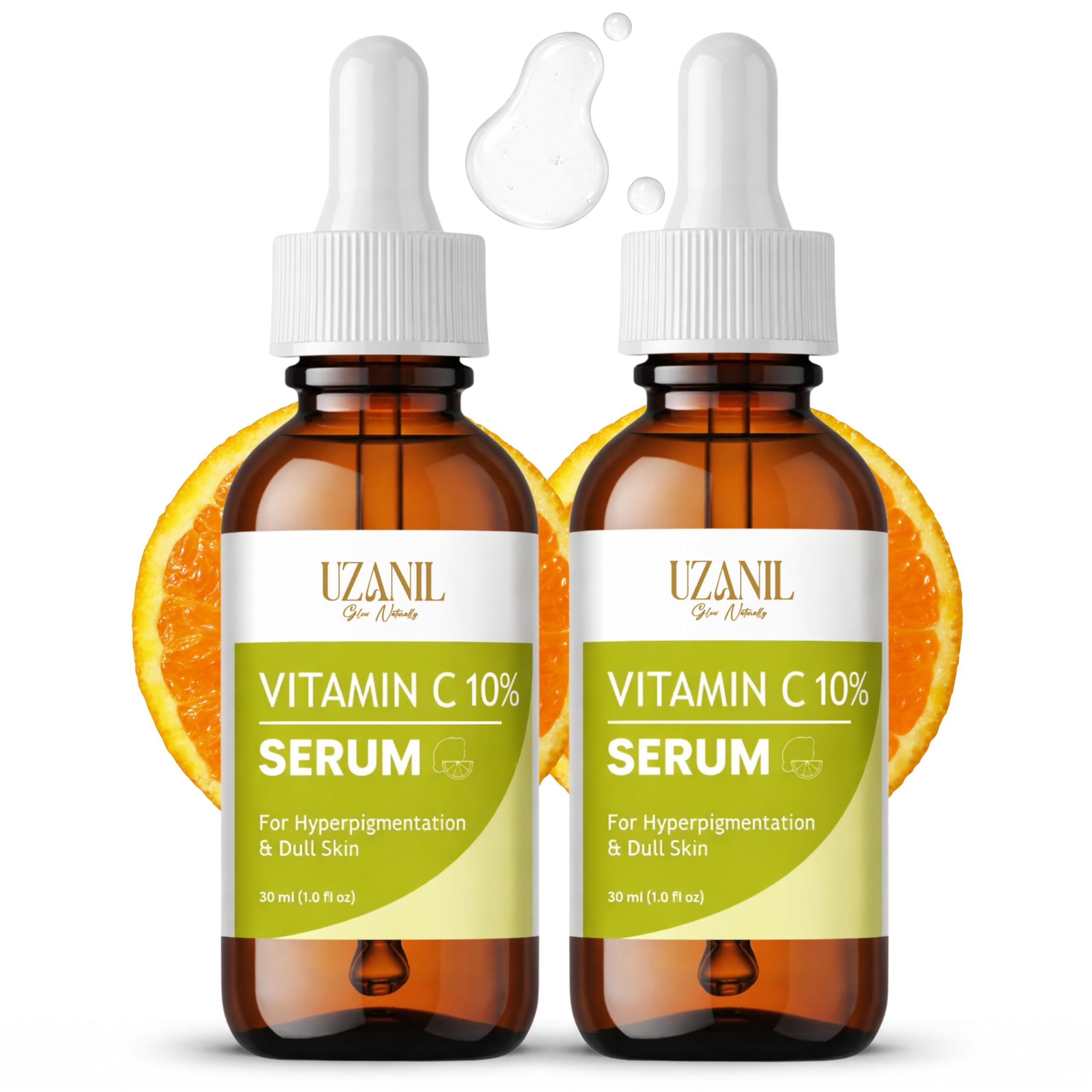 Uzanil Vitamin C Serum For Face, Brightening & Glow Skin Care Serum For Dull Looking Skin, Lightweight Daily Use, Hydrating & Ev