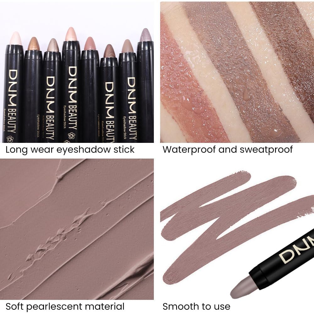 Evpct 2Pcs Cream Eyeshadow Sticks Set For Eyes Waterproof, Stone Matte Eye Shadow Stick Pencil Pen Bulk Sombras En Crema Para Oj