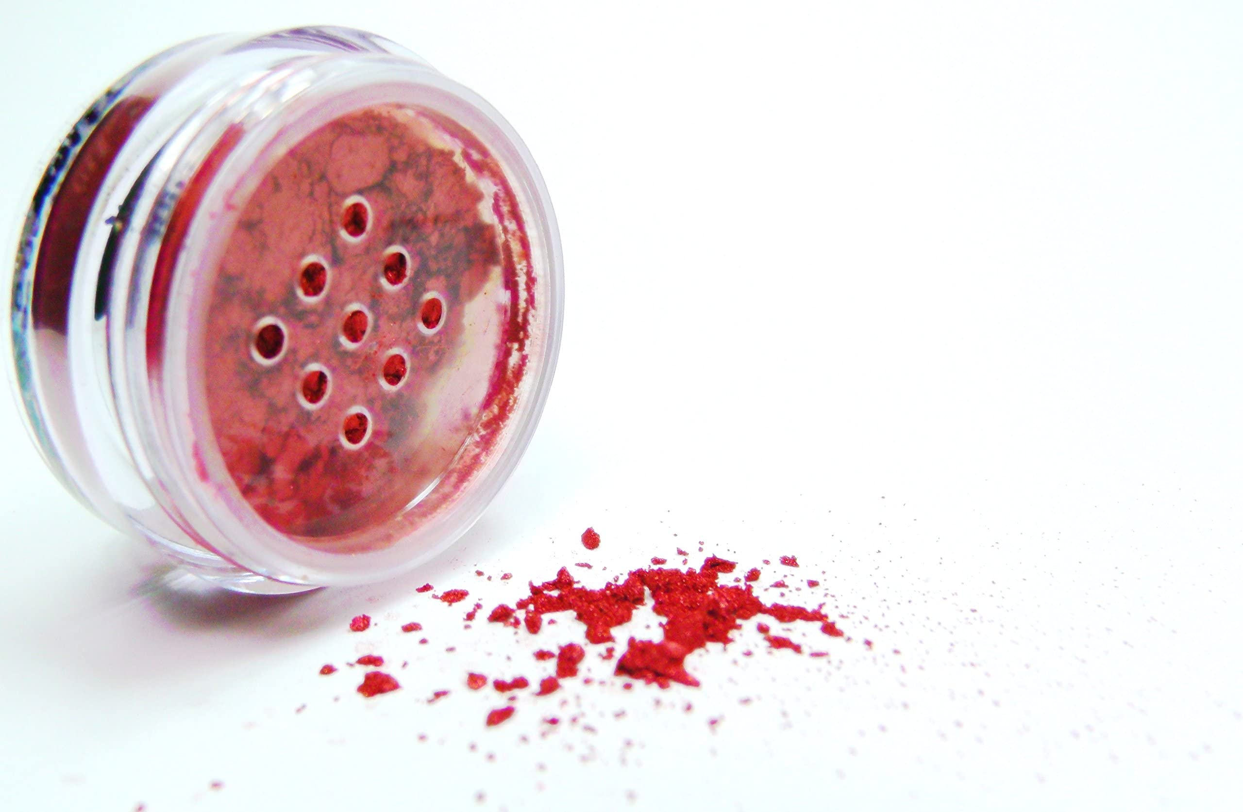 Pure Ziva Beautiful Deep Mauve Burnt Copper Velvet Red Vegan Loose Eyeshadow Powder Pigment, Single Glitter Mineral Dust Jar Pot