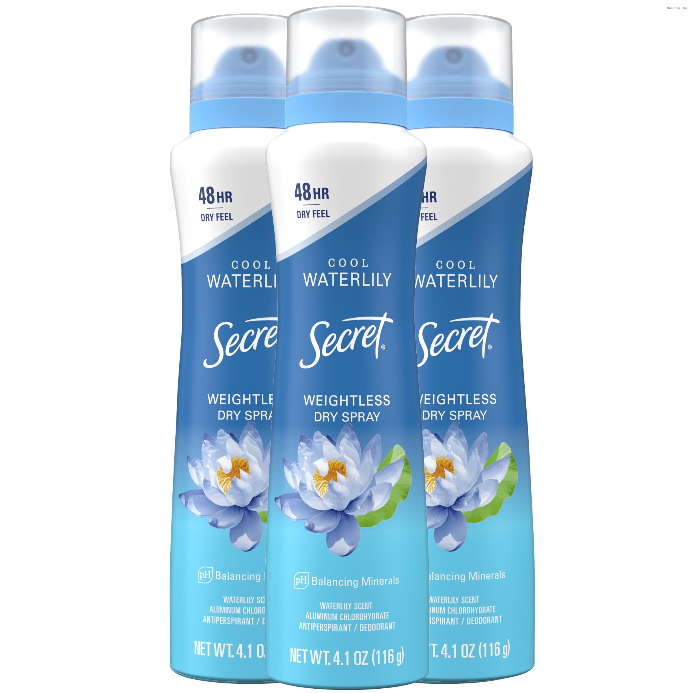 Secret Dry Spray Antiperspirant Women'S Deodorant, Waterlily And Argan Oil, 48Hr Odor Protection, 4.1Oz (Pack Of 3)