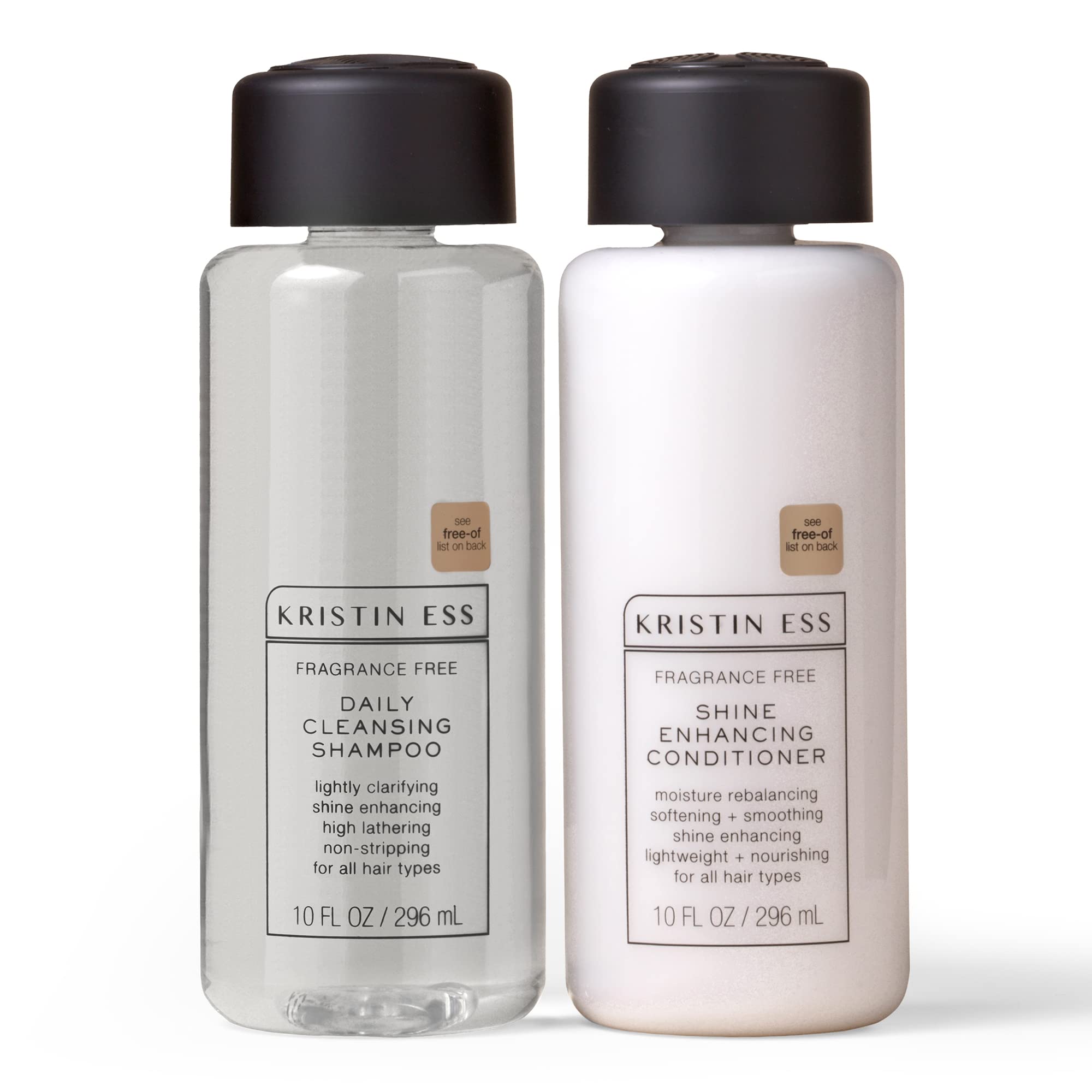 Kristin Ess Hair Fragrance Free Shampoo and Conditioner Set | Sulfate Free and Color Safe Shampoo and Conditioner | Hydrating + 