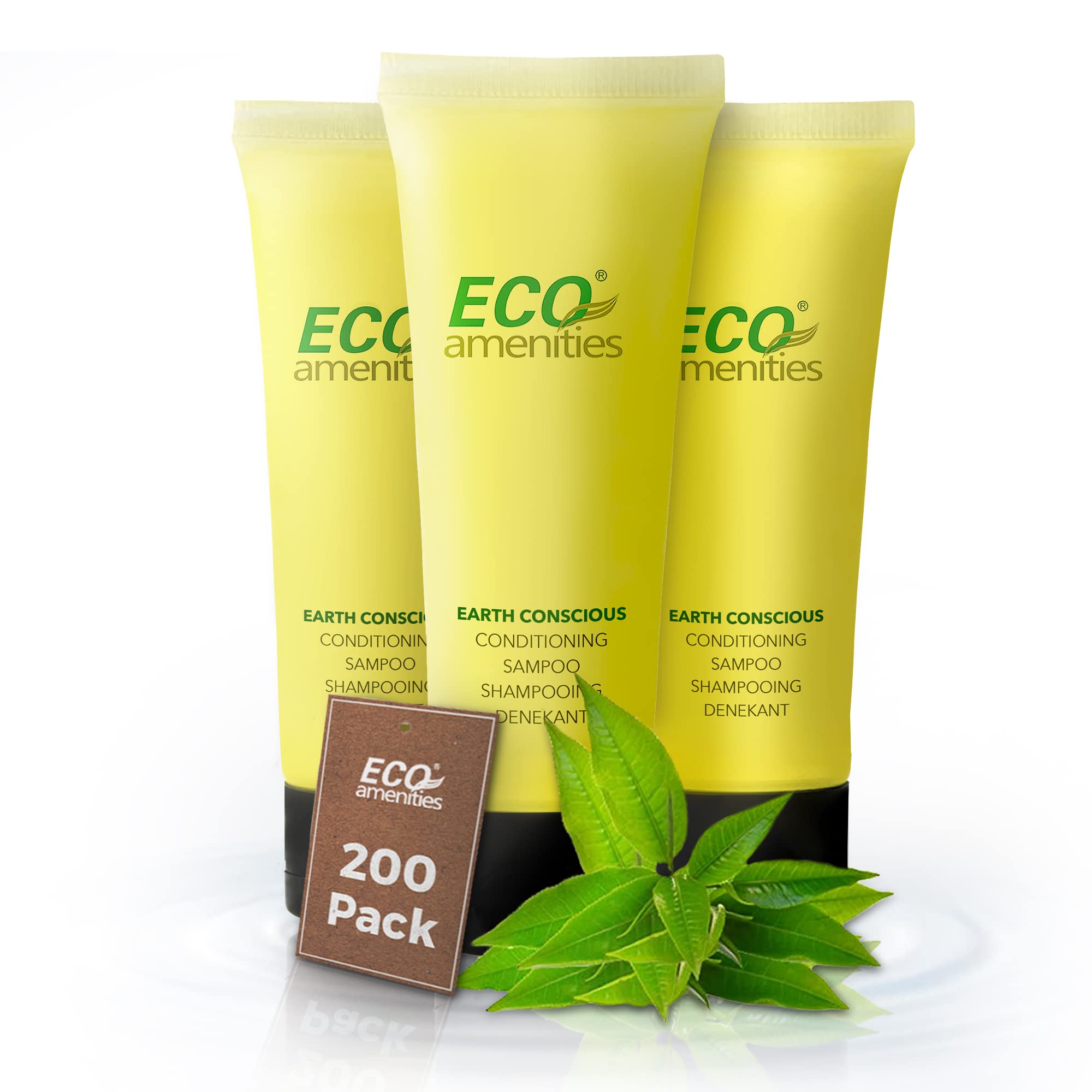 ECO Amenities Conditioning Shampoo, 200 PACK, Mini Size 1 Ounce - Travel Size Shampoo and Conditioner Sets, Mini Shampoo & Condi