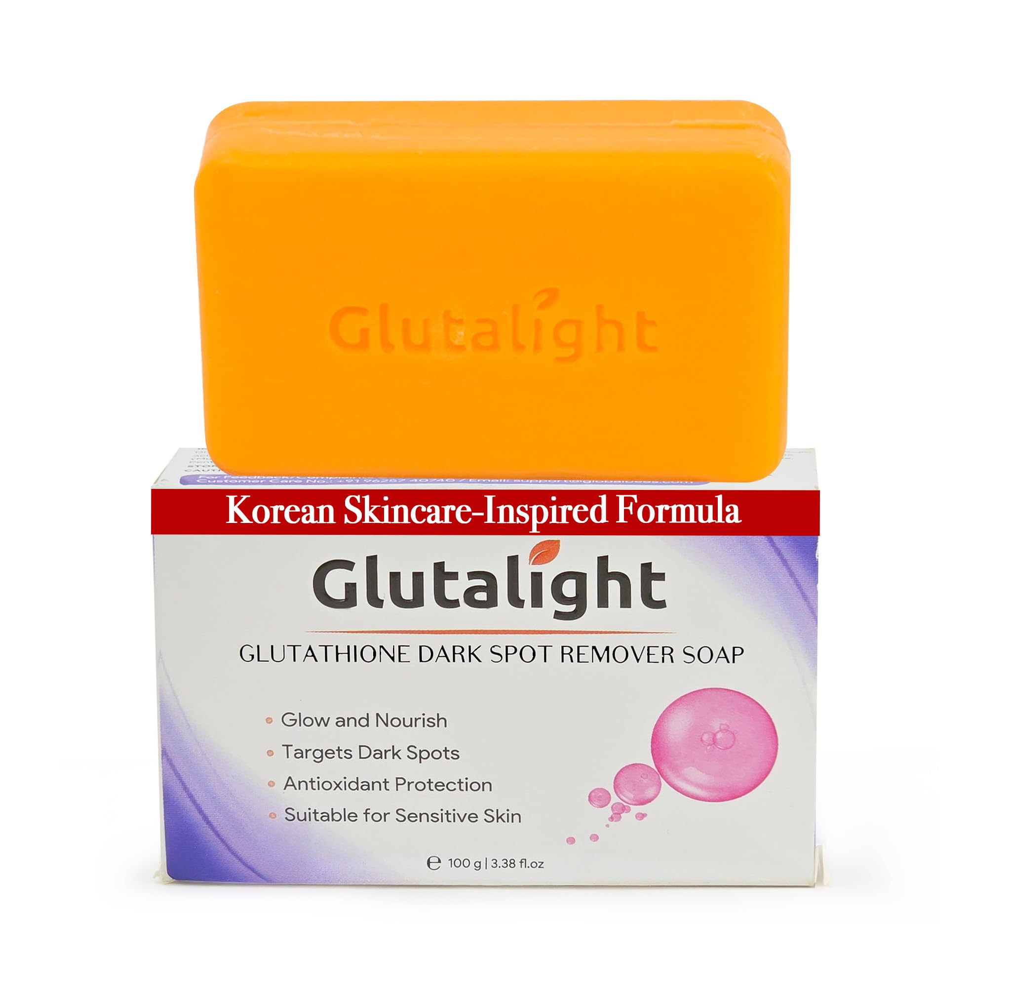 Glutalight Glutathione Dark Spot Remover Soap | Korean Skincare Hydrating Soap | Hyaluronic Acid, Niacinamide & Ceramide | Achie