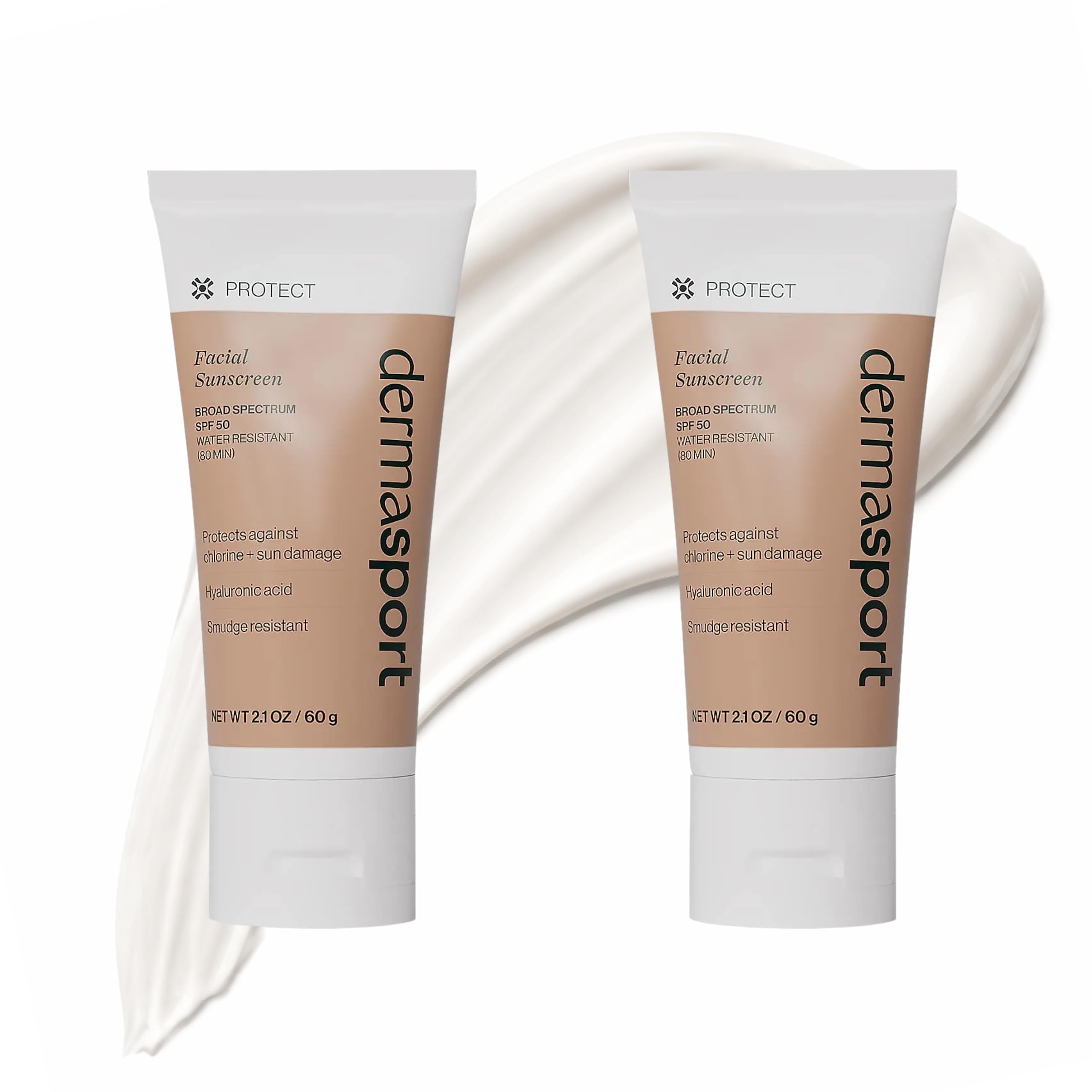 Dermasport SPF 50 Sunscreen for Face Lotion for Athletes, Zinc Oxide Hydrating, Non-Greasy, Broad Spectrum Sun Protection, Oil-F