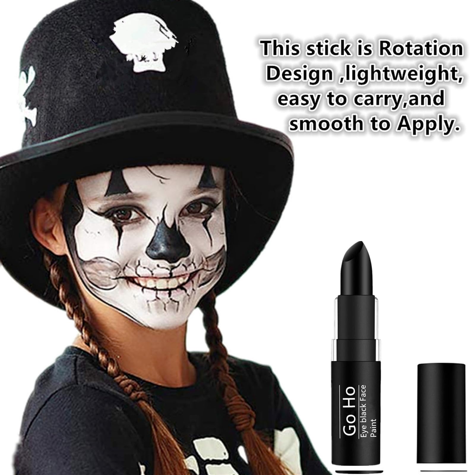 Go Ho 10 Pcs Eye Black Face Paint Stick For Sports,Waterproof Eye Black Baseball Gifts,Softball/Football Accessories,Easy To Col