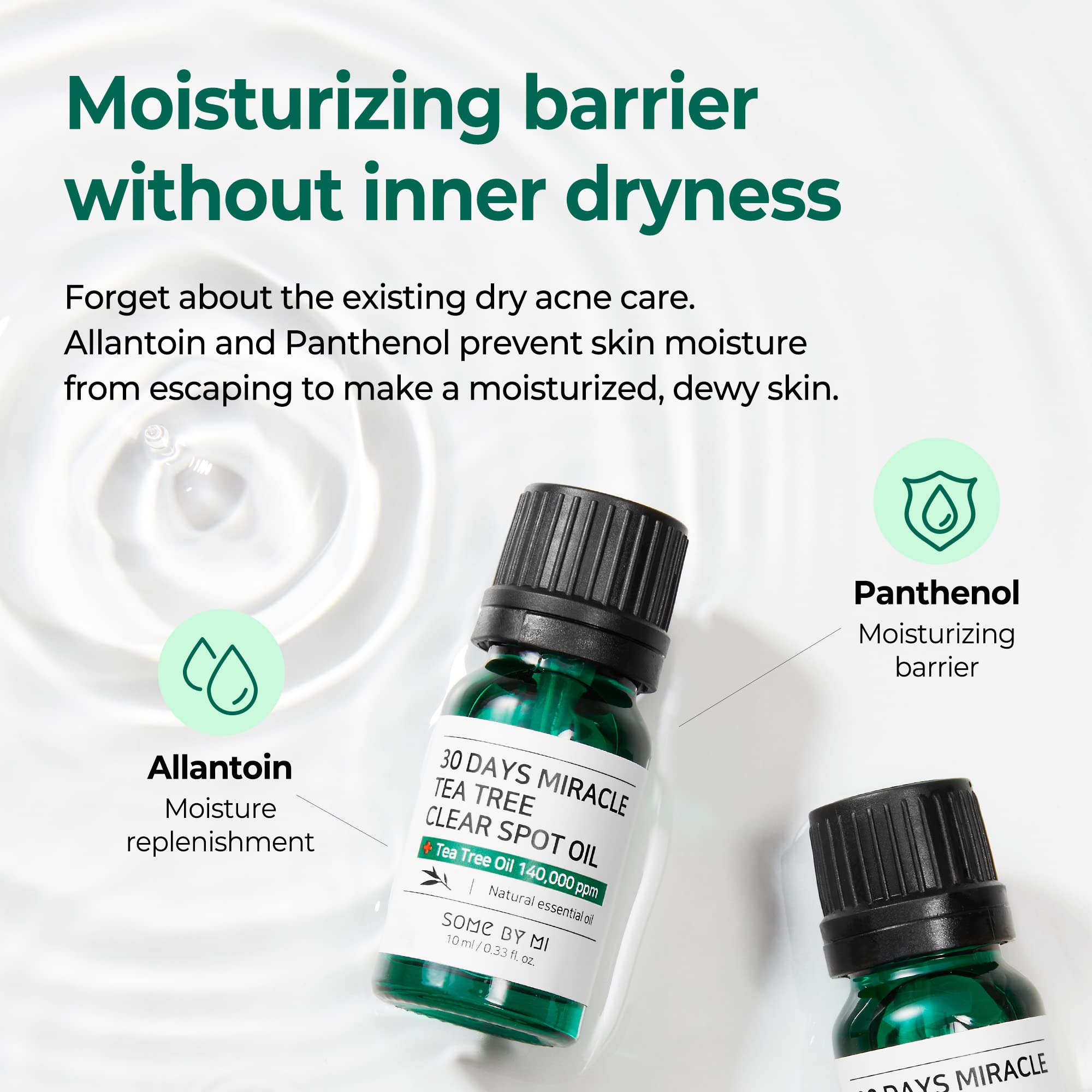 Some By Mi 30 Days Miracle Tea Tree Clear Spot Oil - 0.33Oz, 10Ml - Made From Tea Tree Leaf Water For Sensitive Skin - Calming,