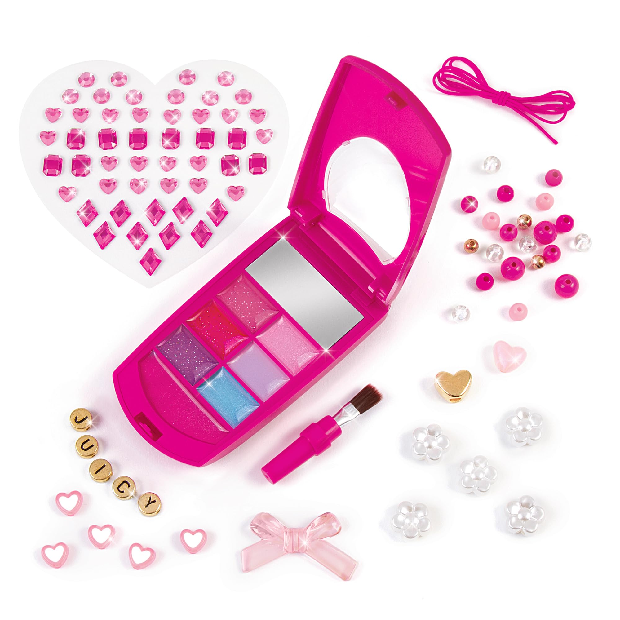 Make It Real Juicy Couture Lip Gloss Dial Up The Style Phone & DIY Lanyard - 7 Strawberry-Scented Lip Gloss Colors, Create Beade