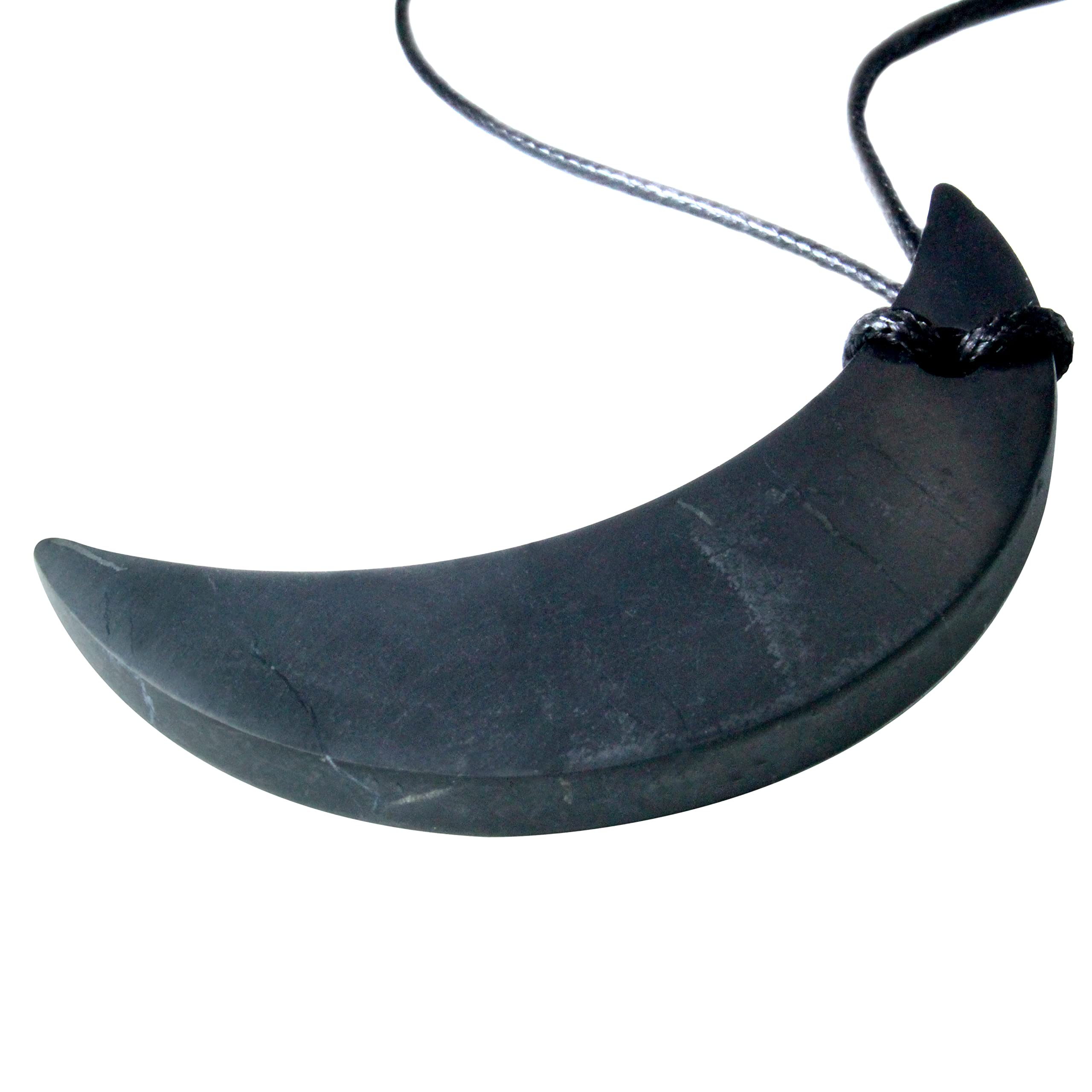 Heka Naturals Shungite Crystal Necklace Pendant | Healing Crystals & Chakra Necklace - Gemstone Jewelry for Men & Women - Spiritual and Joyous Gifts (Small oval) (Small Oval)