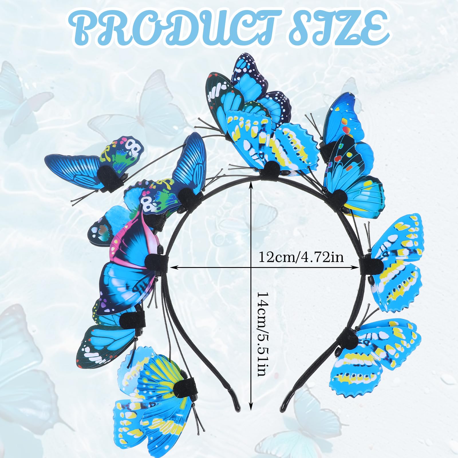 Tyqour Butterfly Headband Butterfly Fascinators Hat Butterfly Headpiece Crowns Tiaras Bands Festival Tea Party Halloween Carniva