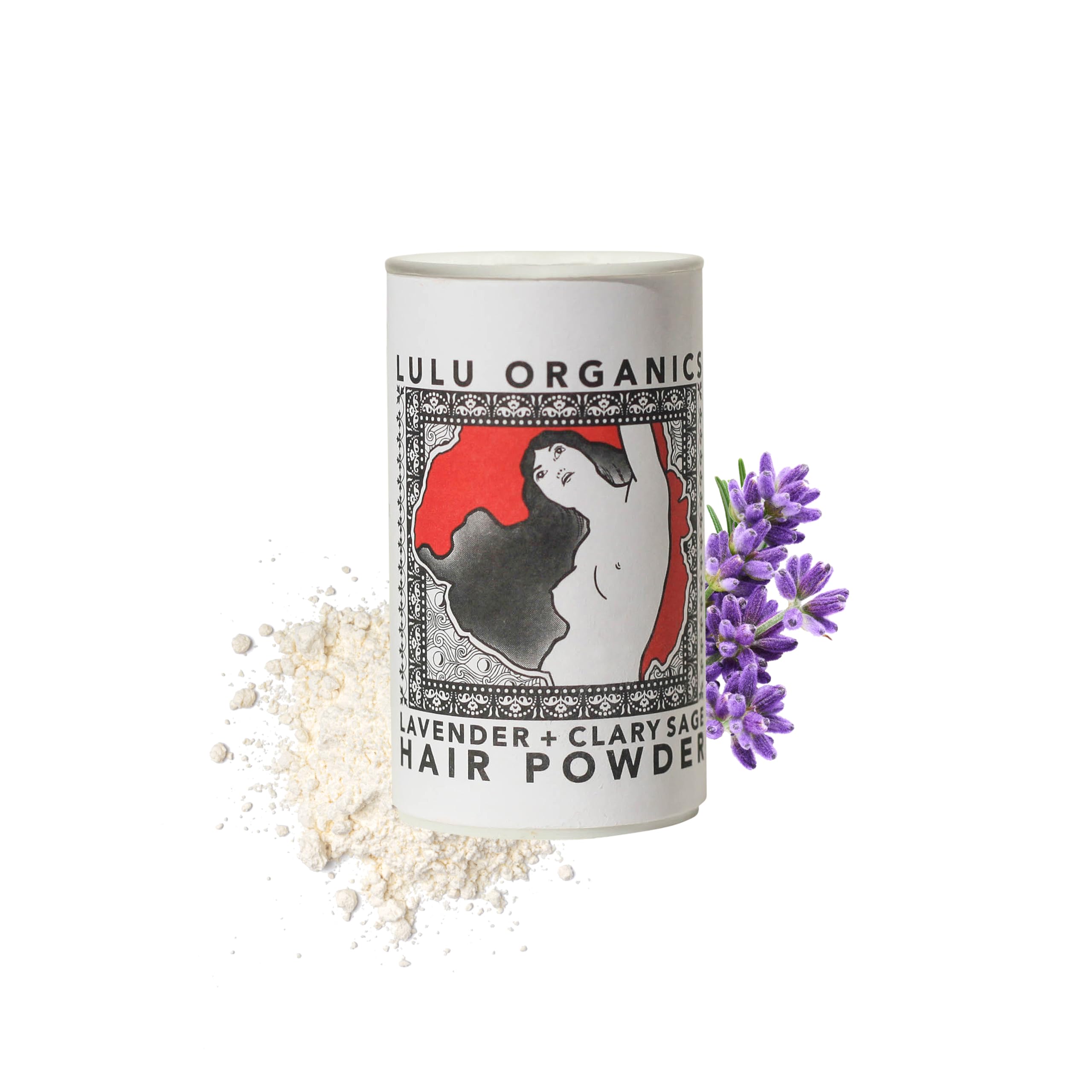 Lulu Organics Dry Shampoo And Hair Powder, All Natural, Paraben Free, Talc Free, Ideal For Oily Hair, Travel Size, Lavender And