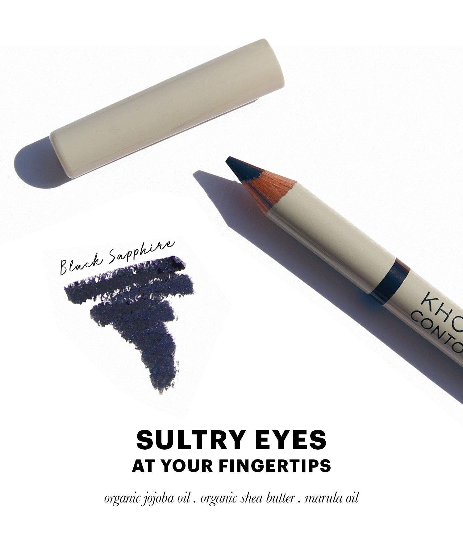 Jillian Dempsey Khl Eyeliner | Waterproof Eyeliner Pencil With Built-In Smudger | Long-Lasting Intense Color I Black Sapphire