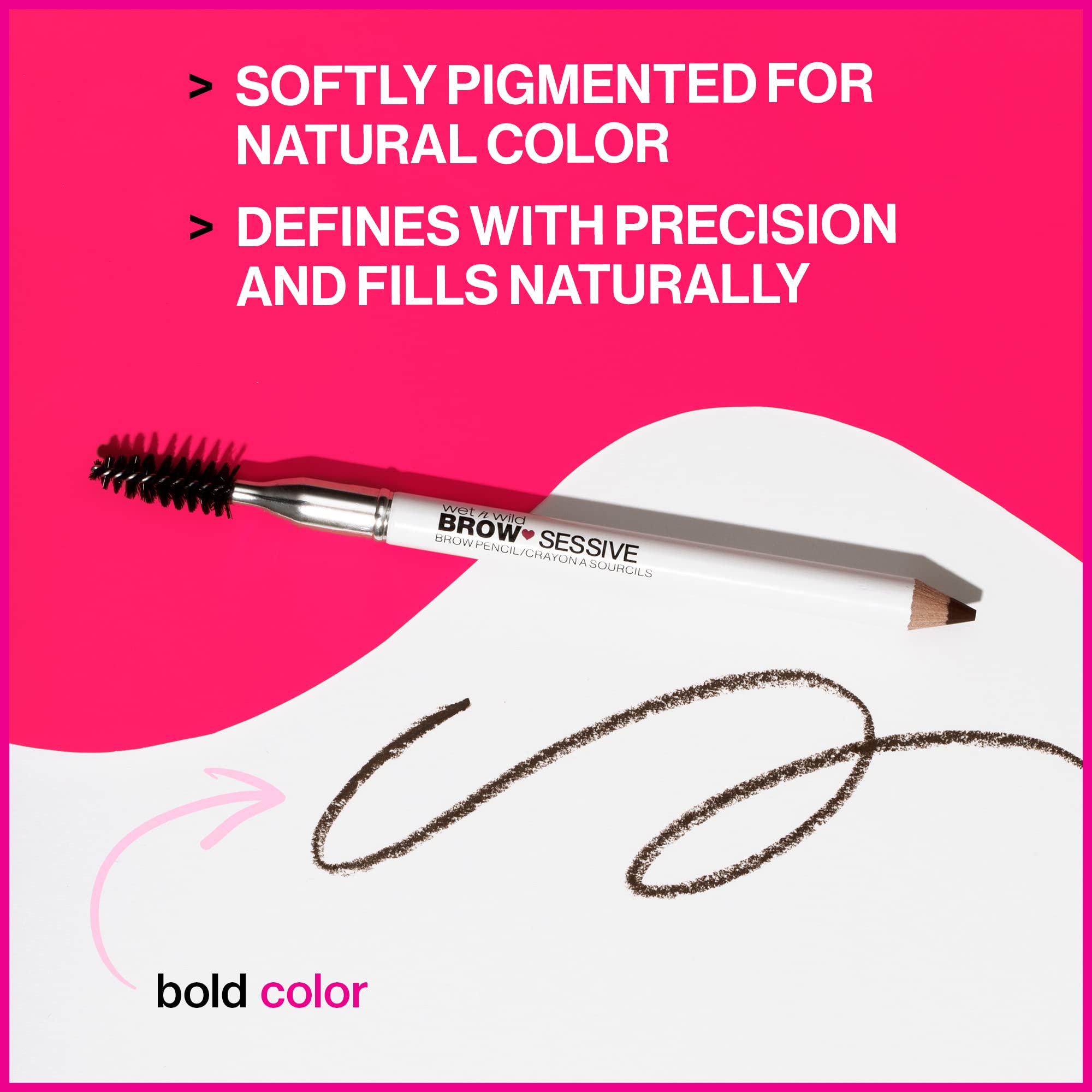 Eyebrow Pencil By Wet N Wild Brow-Sessive Brow Makeup Pencil Liner Blending Brush, Precise, Fine Tip, Shapes, Defines, Fills, Me