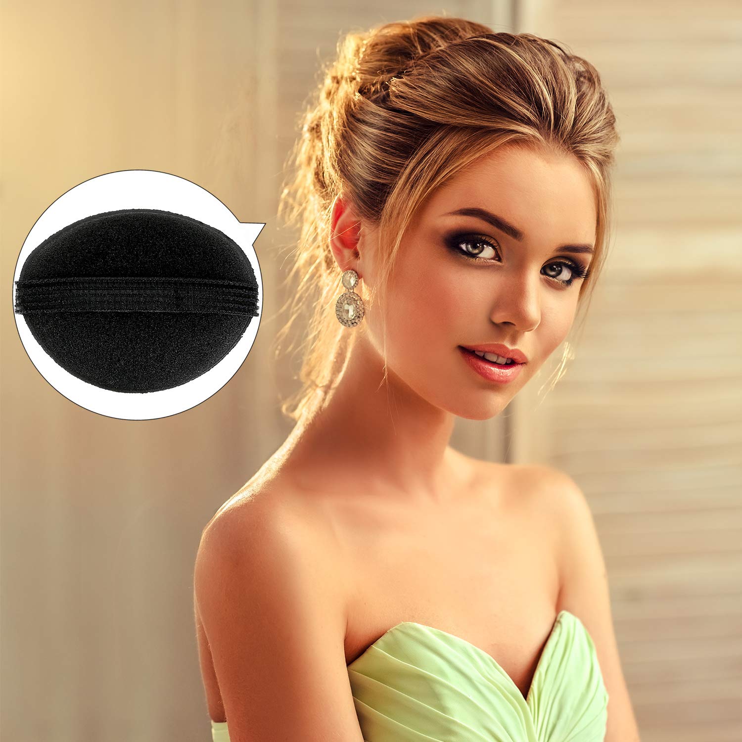 Willbond 11 Piece Set Hair Combs And Clips, Sponge Volume Bump It Up Inserts For Women Girl Diy Hairstyles (Black, Brown)