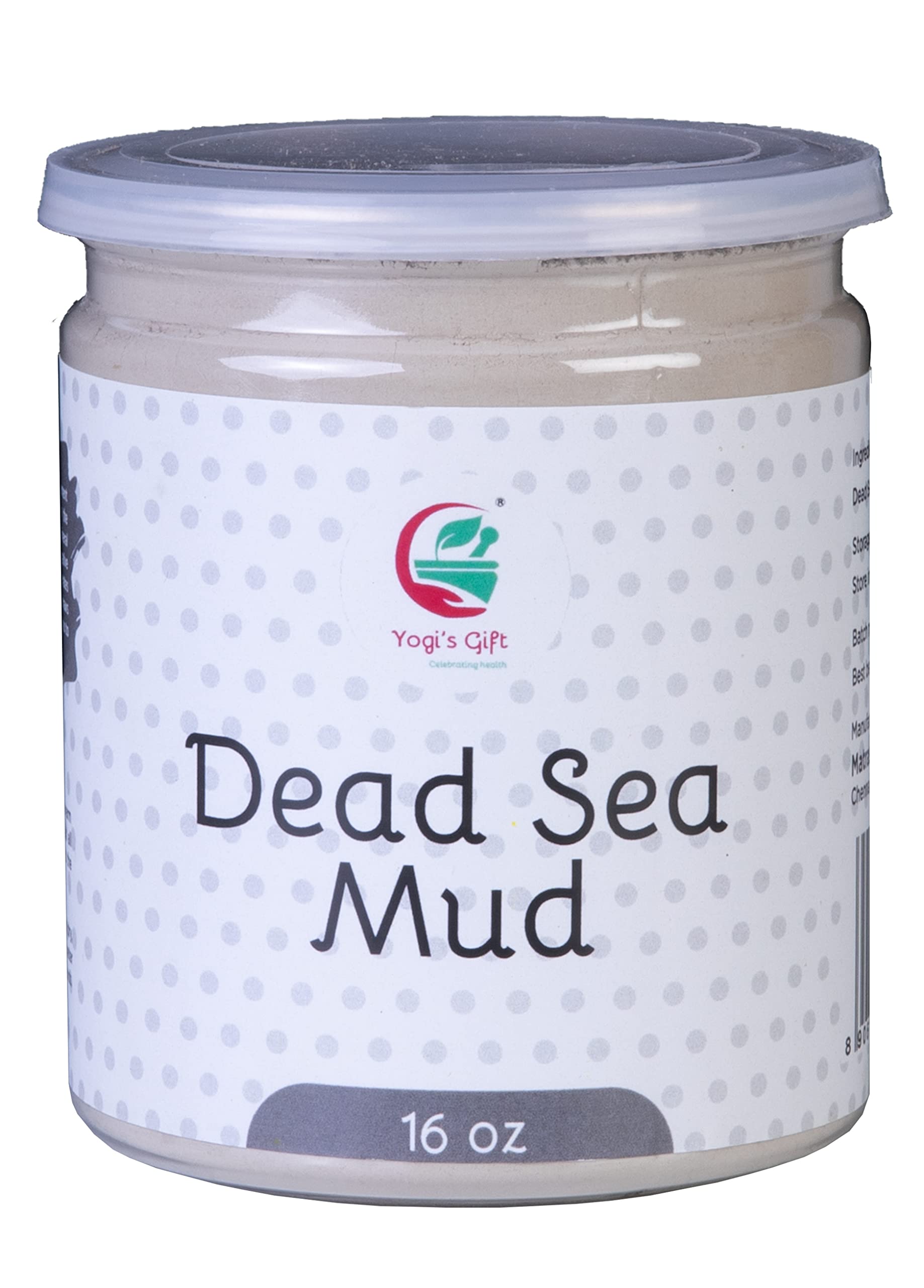 Dead Sea Mud Powder | 1 Lb | Detoxifies and Exfoliates The Skin | 100% Natural Mud Face Mask | Clears Acne, Dark Spots & Anti-Ag