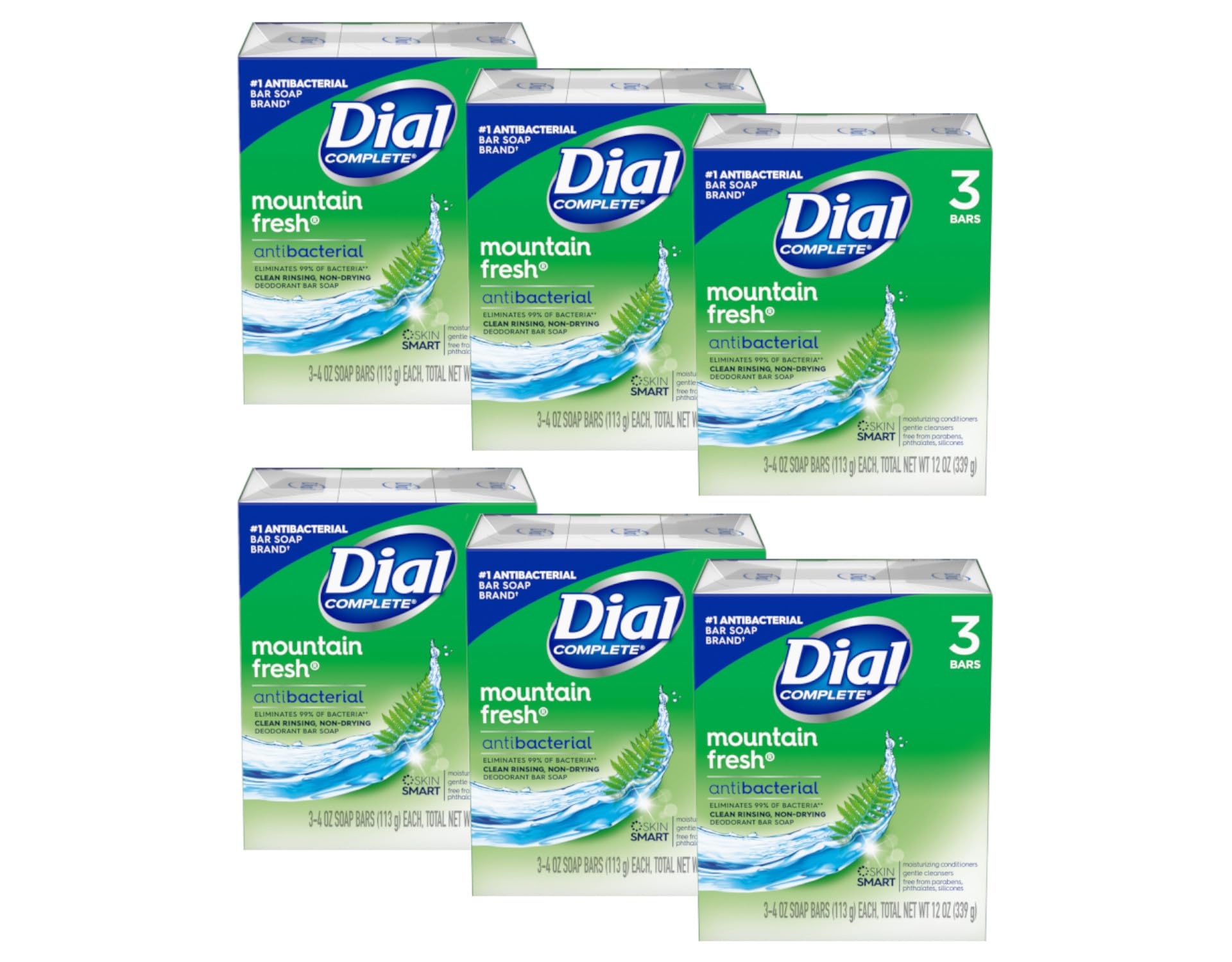 Dial Bar Soap Mountain Fresh 4 Oz. - Pack of 6 (3 Count per Pack)