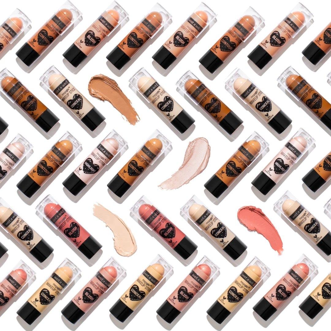 Wet N Wild Megaglo Blush Stick Conceal & Contour, Hustle & Glow  Matte  Face Multistick Makeup Multistick  For Cheeks  Cream