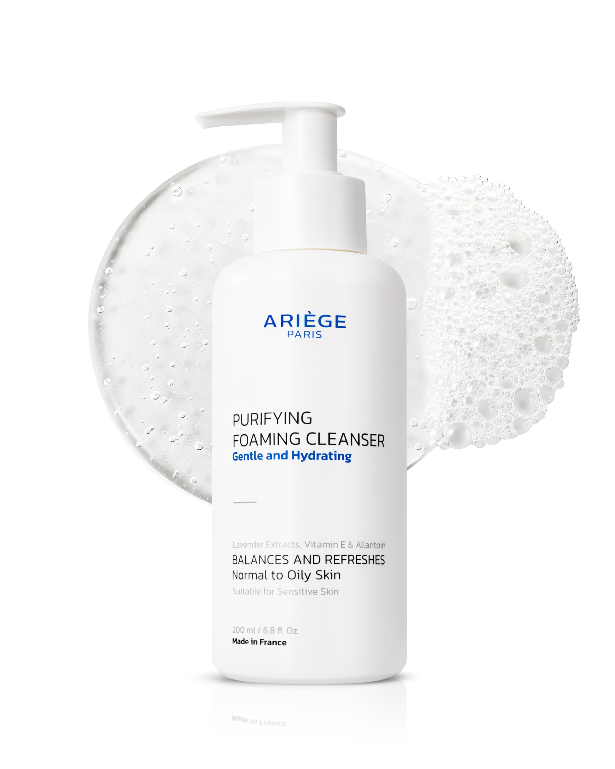 ARIEGE PARIS Purifying Cleanser & Gentle Face Wash  Facial Cleanser for Sensitive Skin  Deep Cleansing Face Wash & Pore Cleans