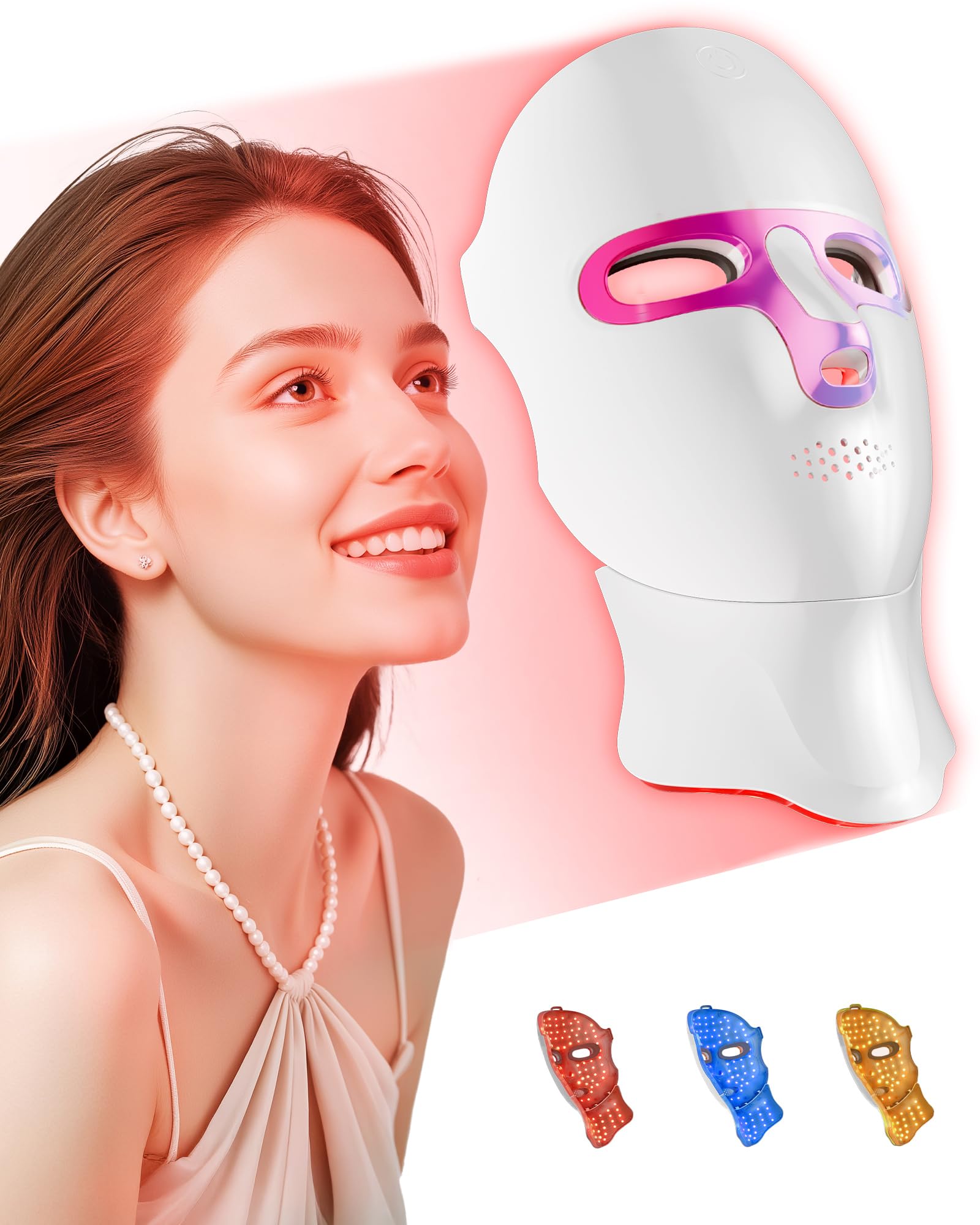Red Light Therapy for Face LED Light Therapy Mask , Red & Infrared Lights