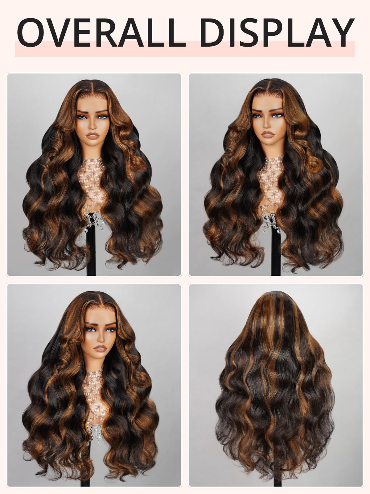 Megalook Highlight Ombre Glueless Wig Human Hair Upgraded 12A Pre Plucked Wear And Go Glueless Wig Pre Cut 6X5 Hd Closure Wigs H
