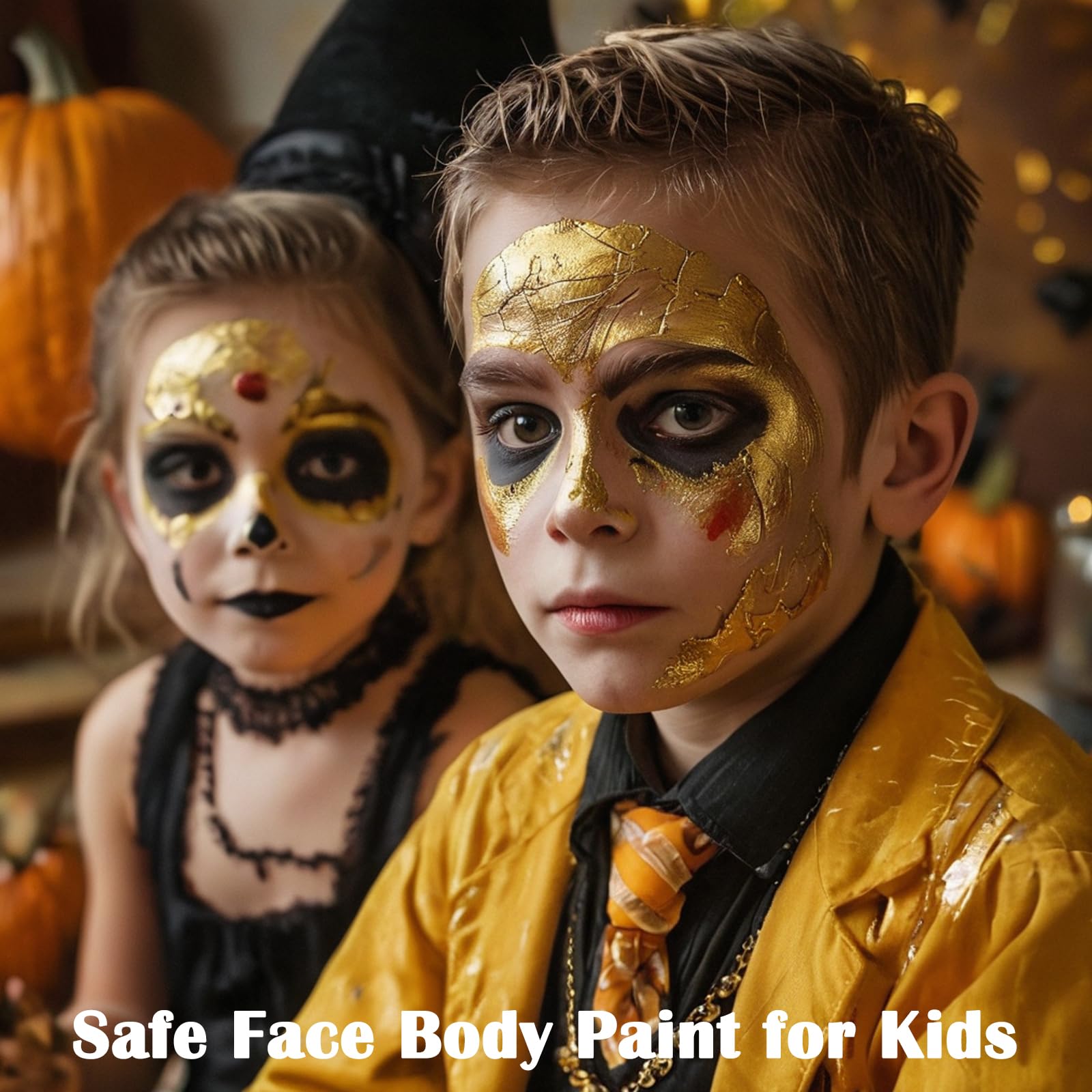 Meicoly Cream Metallic Gold Face Body Paint,2.37Oz Large Tube Water Based Full Body Paint For Adults And Children,Professional G