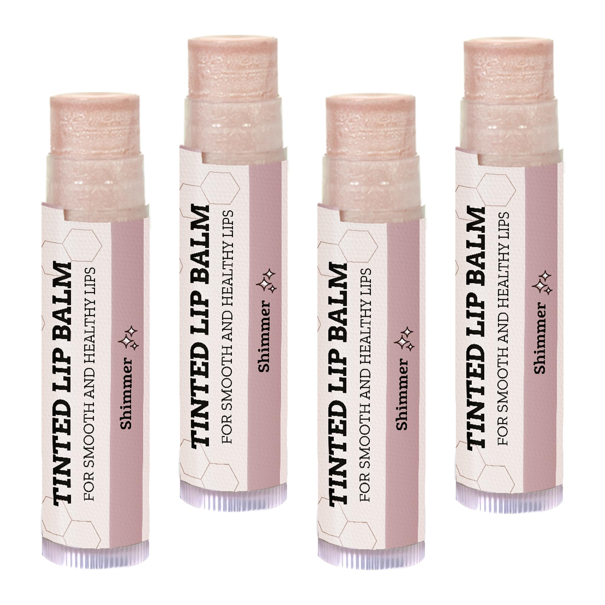 Tinted Lip Balm By Earths Daughter - 4 Pack Of Shimmer Tint - Beeswax, Coconut Oil, Cocoa Butter, Vitamin E - Moisturize And Bea