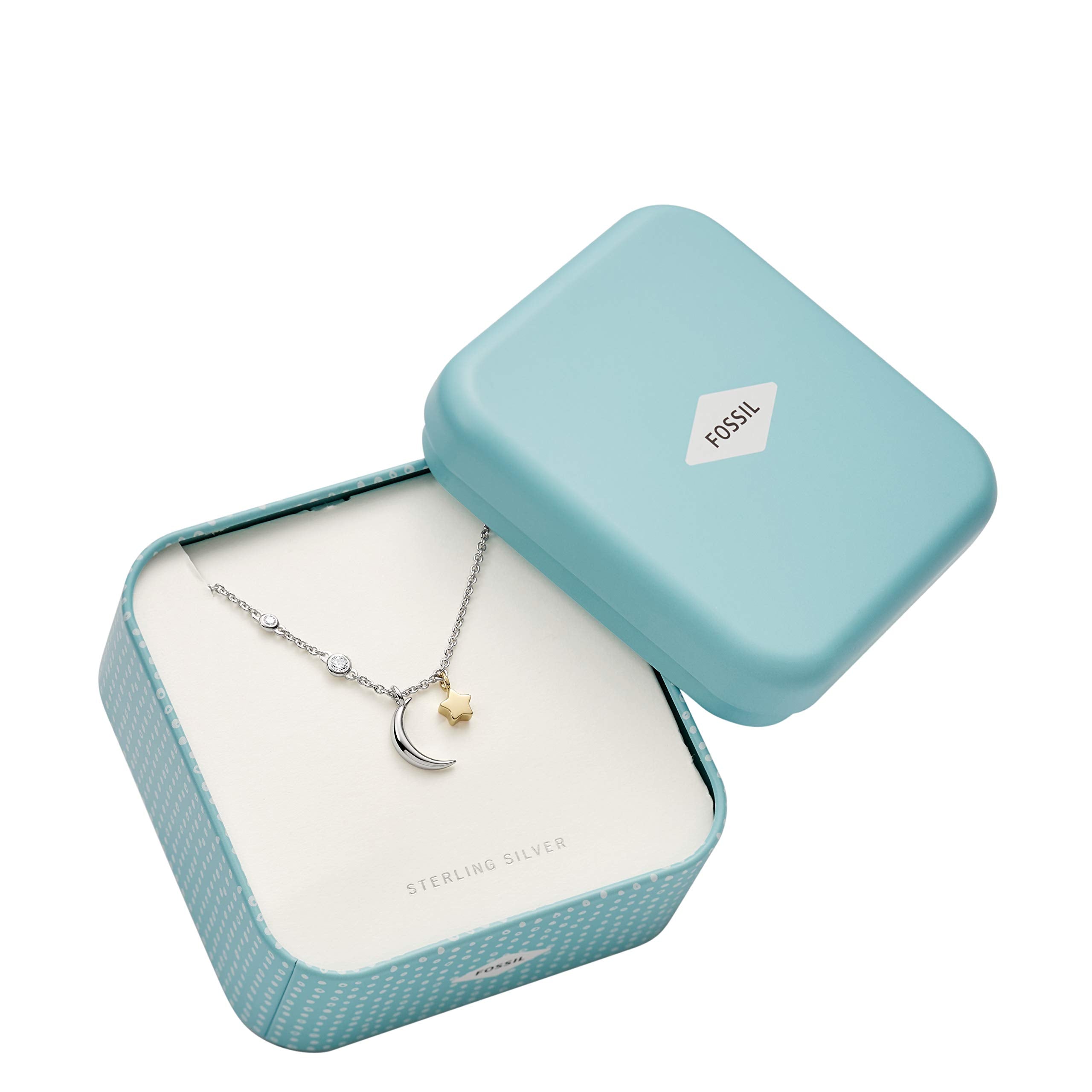 Fossil Women's Sterling Silver Necklace, Color: Silver (Model: JFS00432998)