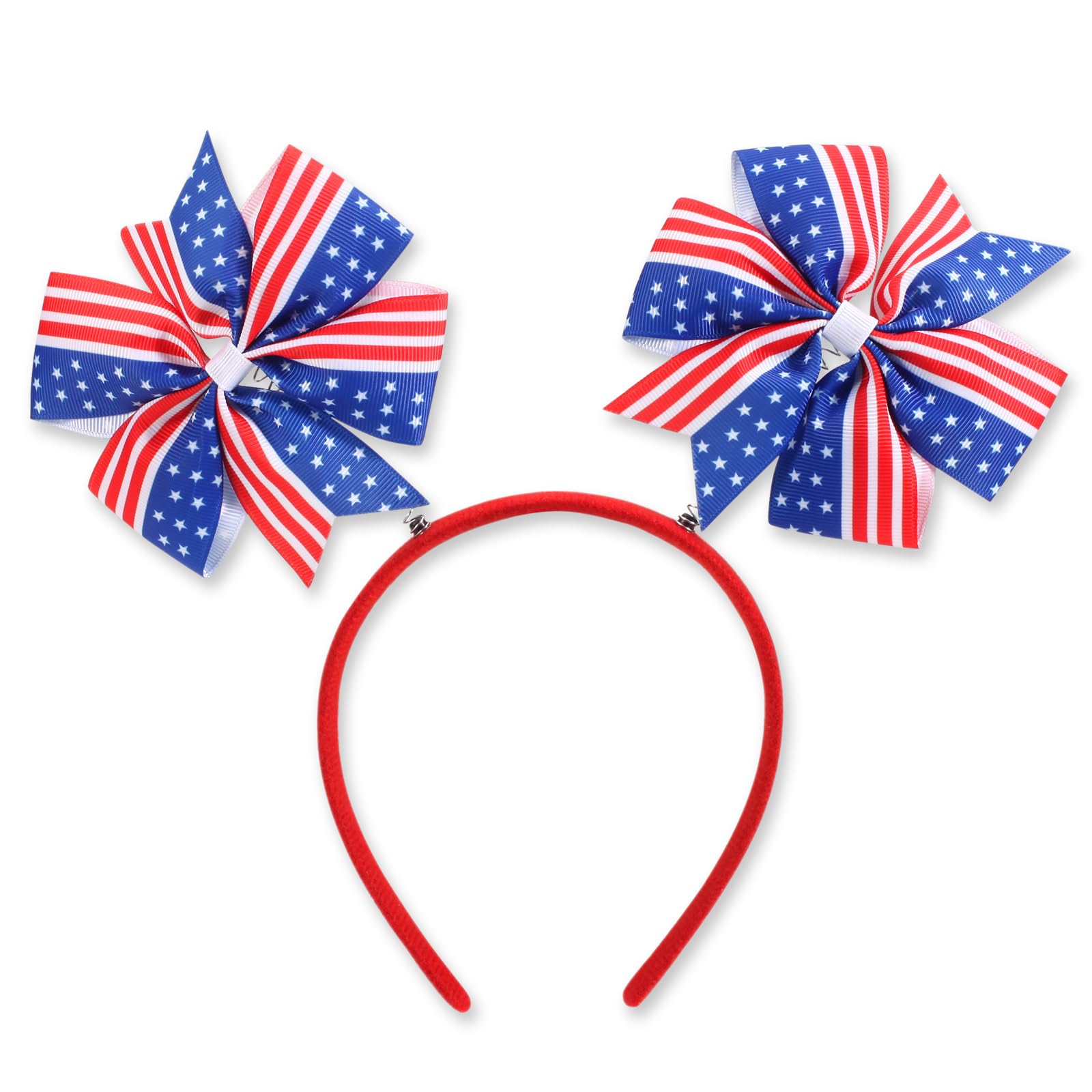 Ardorchid 4th of July Headband Independence Day Hair Accessories Patriotic America USA Flag Red White and Blue Star Party Hair D