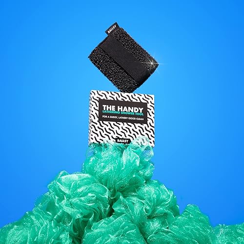 Ballsy Handy Shower Tool Sponge For Generating Extra Suds, With Gently Exfoliating Design - Valentines Day Gifts For Him