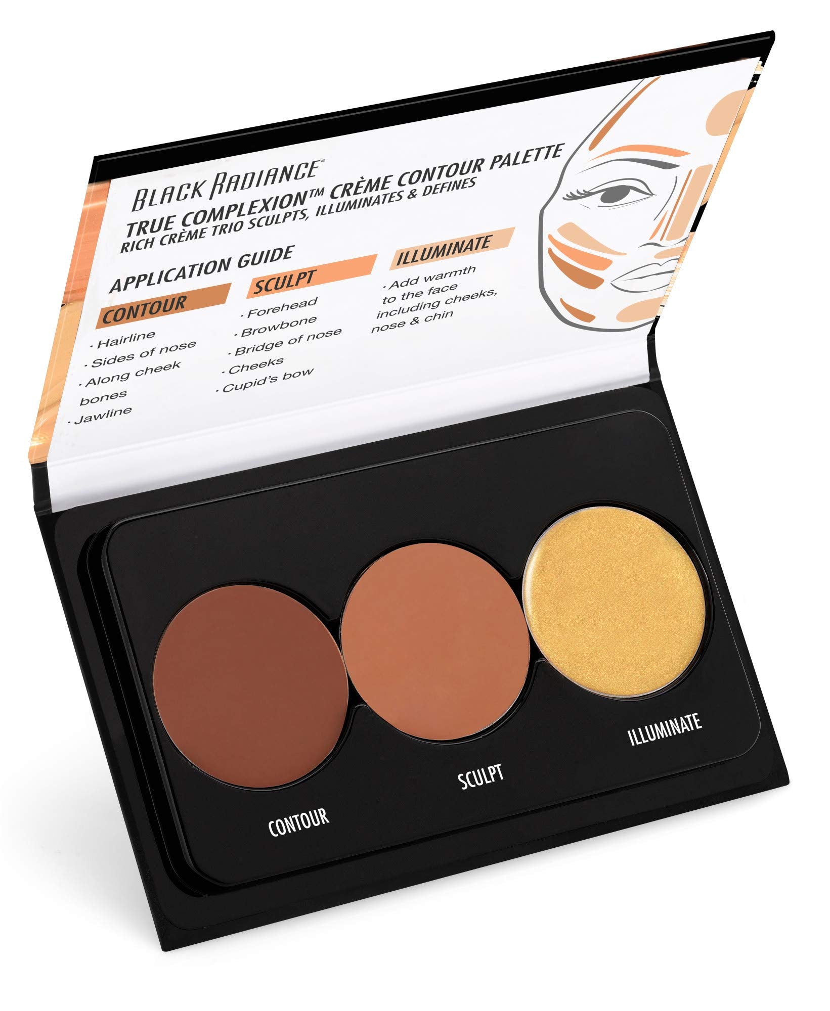 Black Radiance True Complexion Creme Contour Palette, Light To Medium, 75 Gram