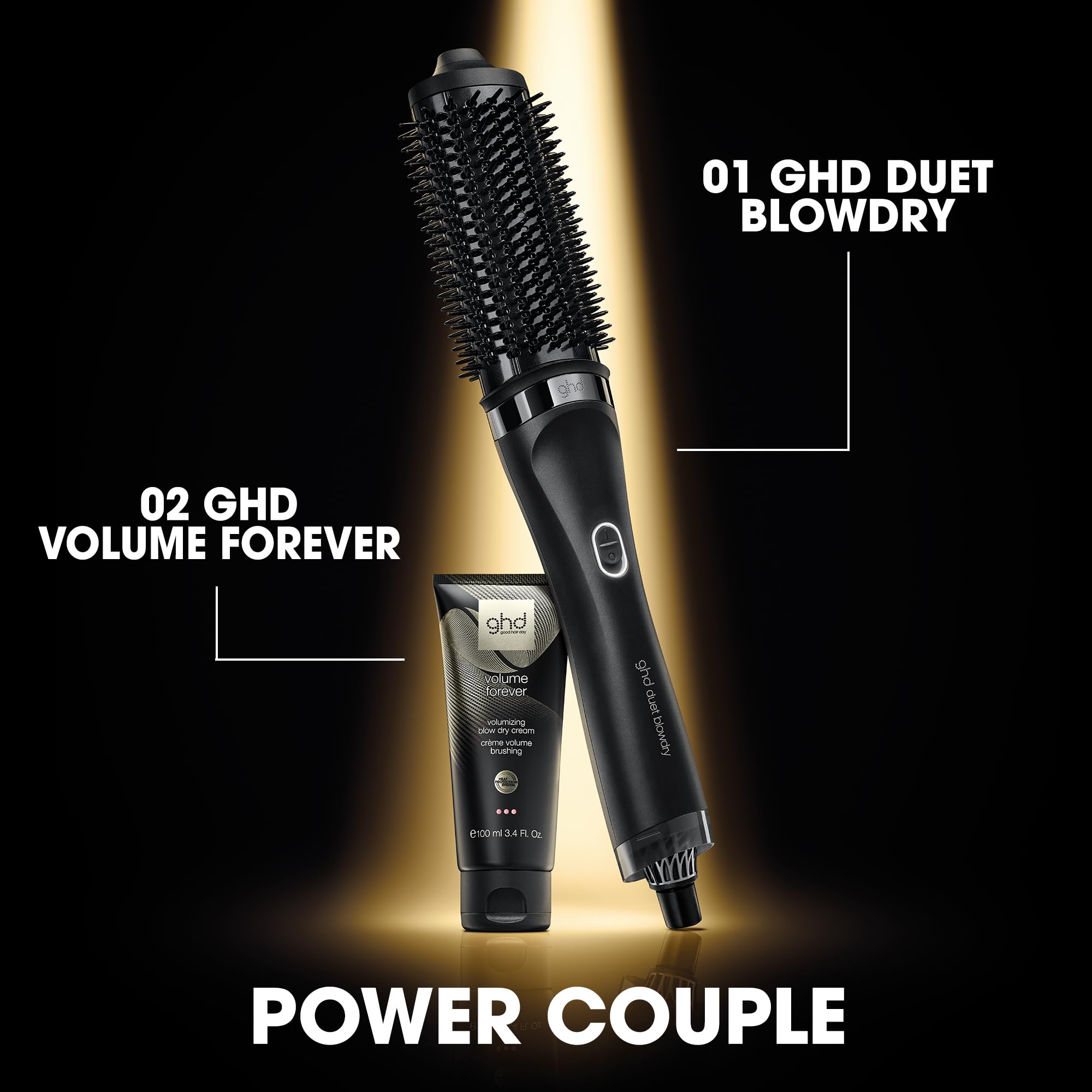 Ghd Duet Style - 2-In-1 Flat Iron Hair Straightener + Hair Dryer, Hot Air Styler To Transform Hair From Wet To Styled - Black