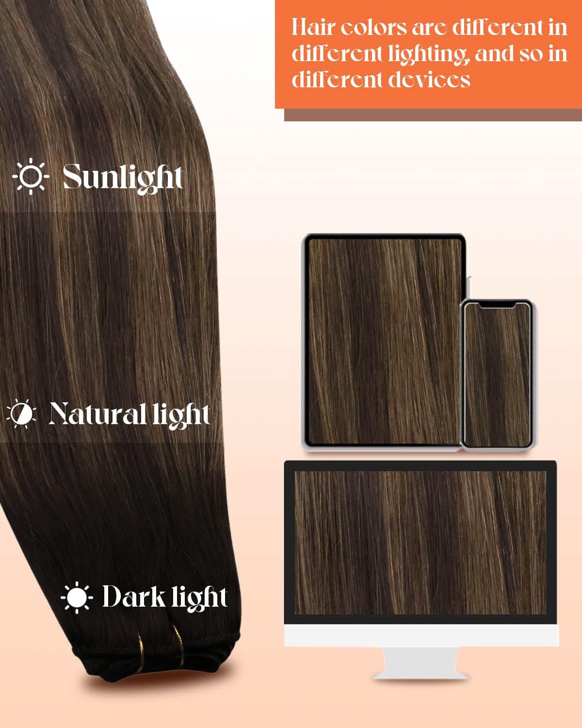 Sunny 120g Weft Hair Extensions Human Hair Balayage Sew in Hair Extensions Real Human Hair Balayage Sew in Bundles Human Hair Da