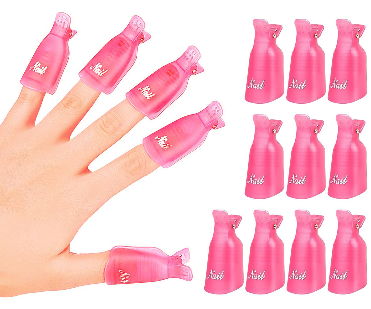 Nail Clips for Polish Removal 10Pcs, For Nail Clips of Acrylic Nail Remover & Soak Off Gel Polish Remover, For Nail Polish Remov