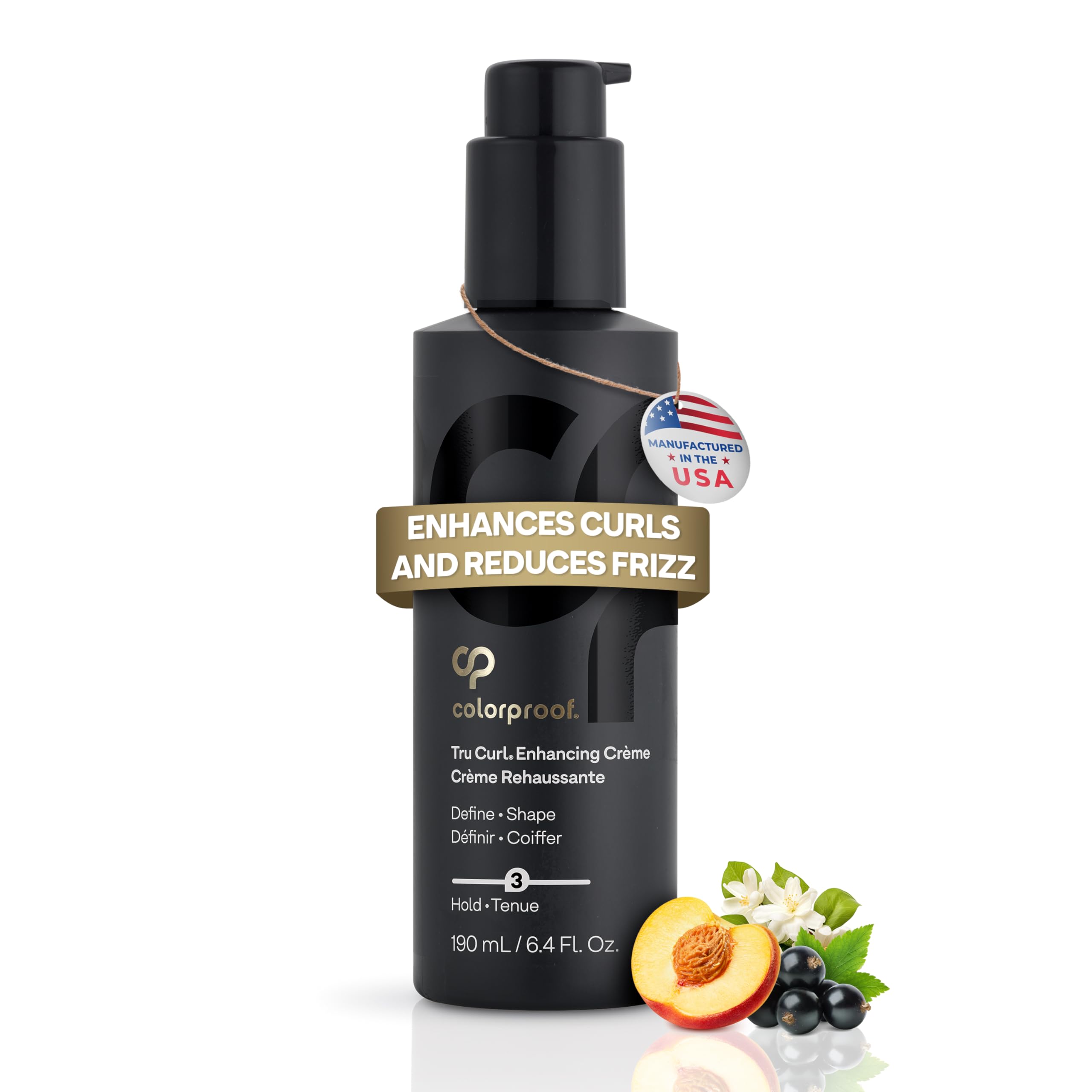 Colorproof Tru Curl Enhancing Crme 6.4 Fl oz. Curl Creme with Black Currant, Jasmine & Peach Scent, Anti-Frizz, Humidity Control