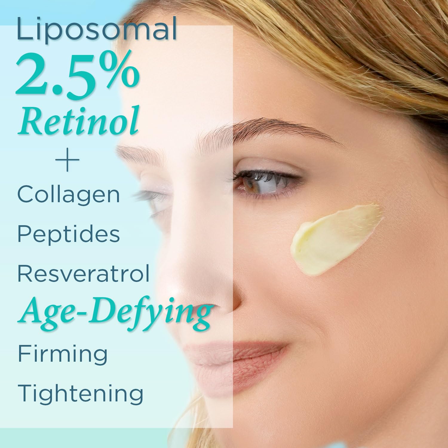 Ebanel Retinol Cream for Face with Collagen, Peptides, Niacinamide, Ceramides, Vitamin B5, Hyaluronic Acid, Bakuchiol, Anti Agin