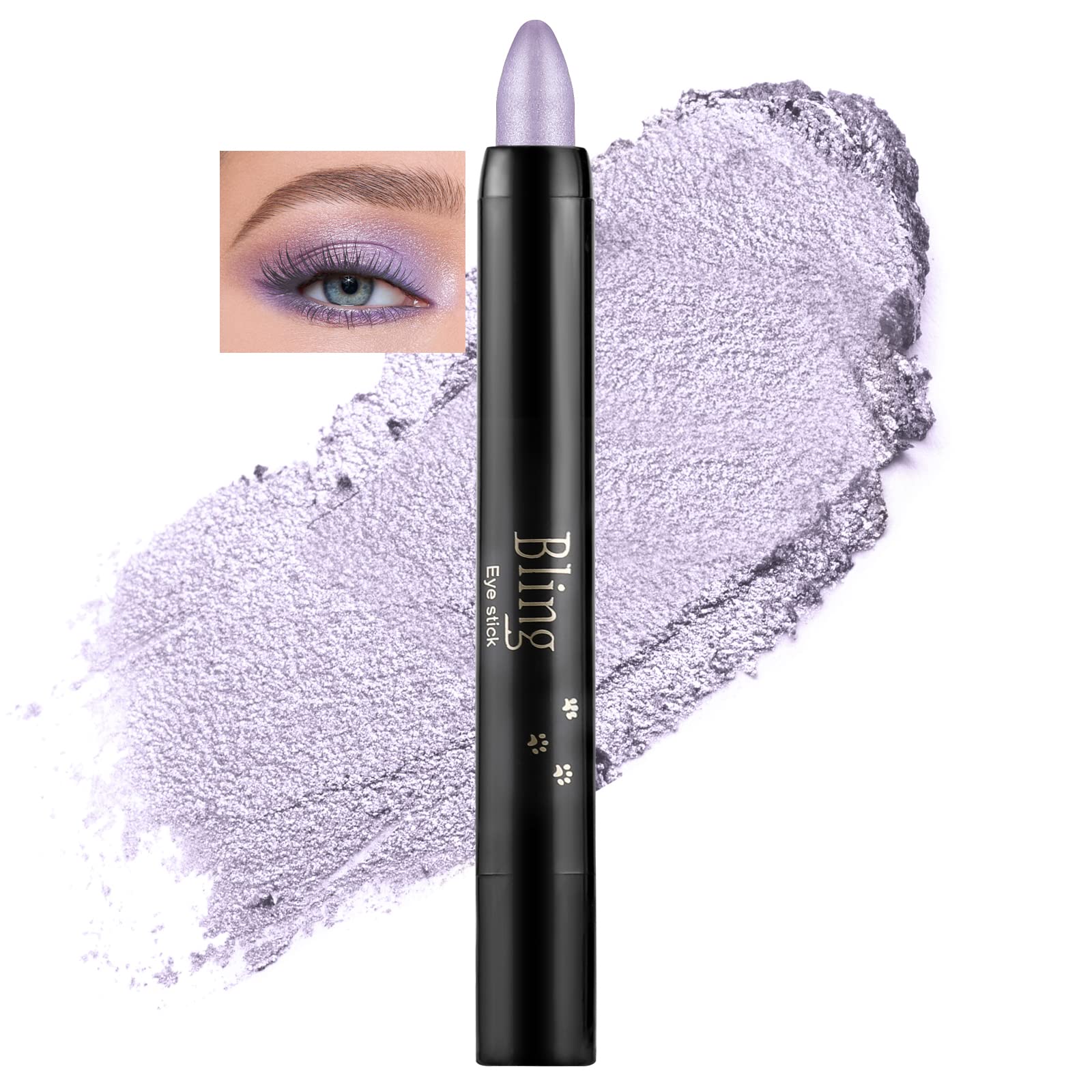 Boobeen Waterproof Eyeshadow Stick - Shimmer Cream Eyeshadow Pencil Create Glitter Eye Makeup, Easy to Use (08#)