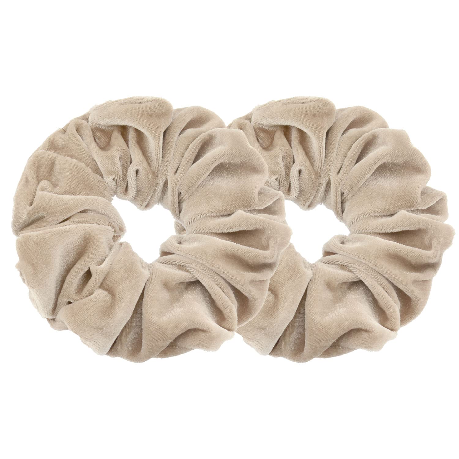 2 Pcs Large Size Scrunchies For Thick Hair Women Hair Ties Accessories (2 Taupe)
