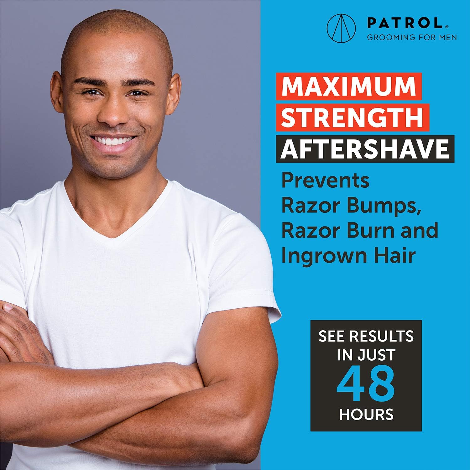 Bump Patrol Maximum Strength Aftershave Formula - After Shave Solution Eliminates Razor Bumps and Ingrown Hairs - 2 Ounces 2 Pac