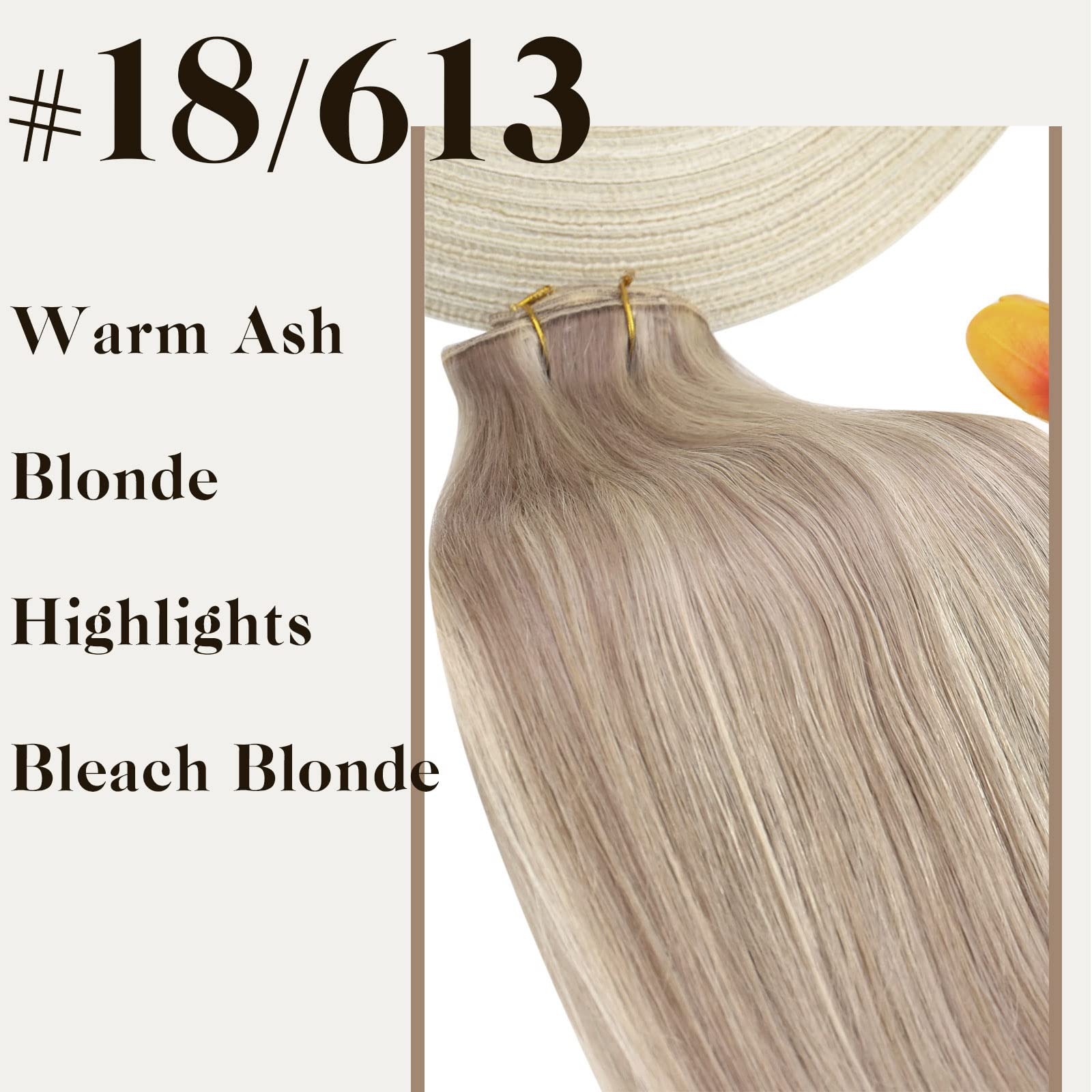 Sunny 22 Inch Clip In Hair Extensions Blonde 3 Pieces Real Human Hair Extensions Clip Ins Highlights Blonde Clip In Extensions F