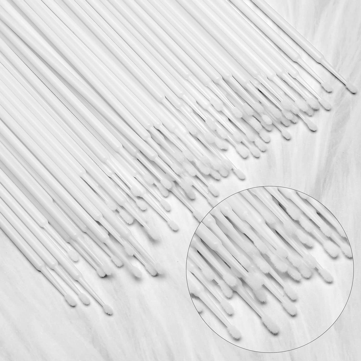 Akstore 500 PCS Disposable Micro Applicators Brush Eyelash Extension Individual Applicators Mascara Brush for Make up and Clean