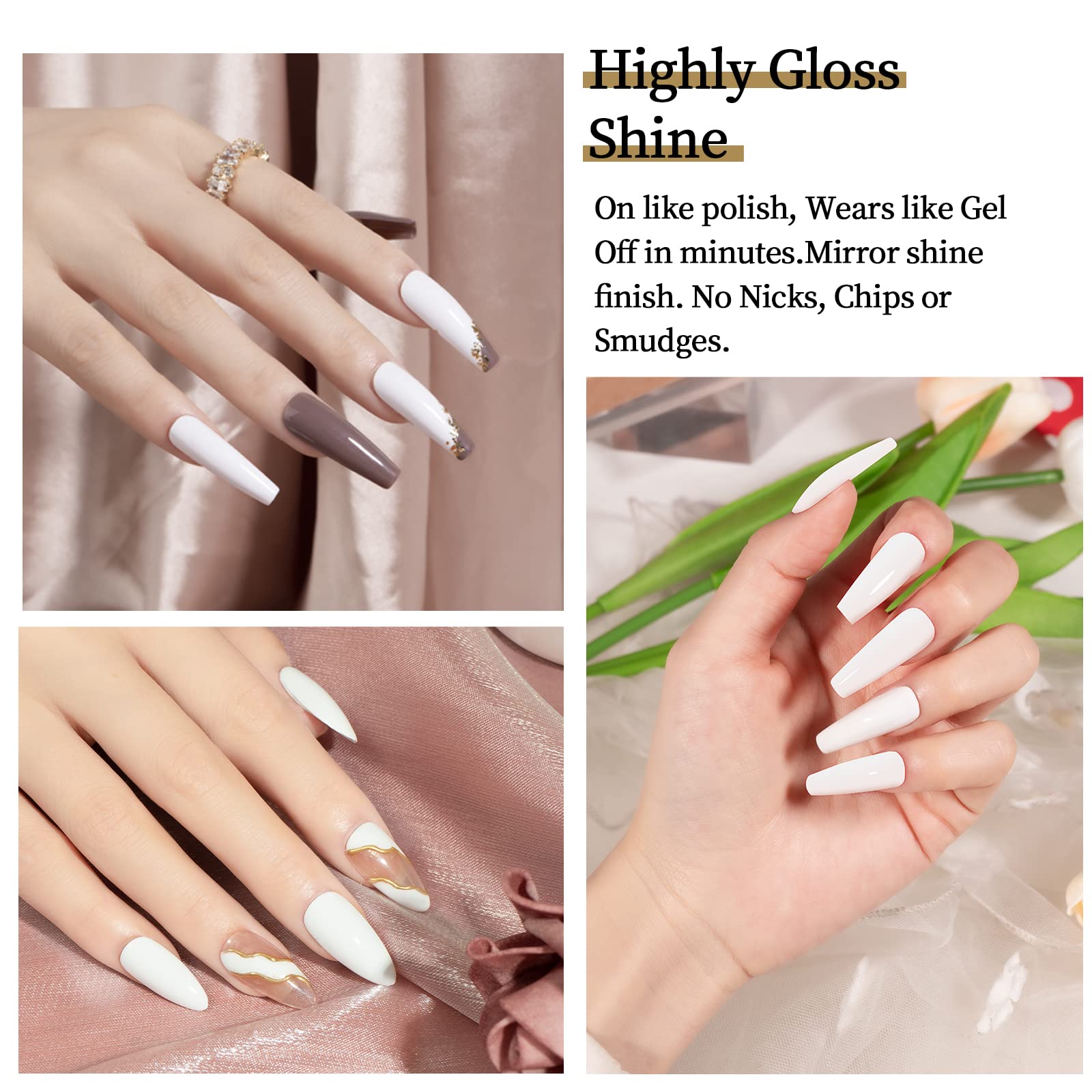 Maychao 15Ml Gel Nail Polish 1Pc White Nail Polish Soak Off Uv Led Nail Gel Polish Nail Art Starter Manicure Salon Diy At Home,