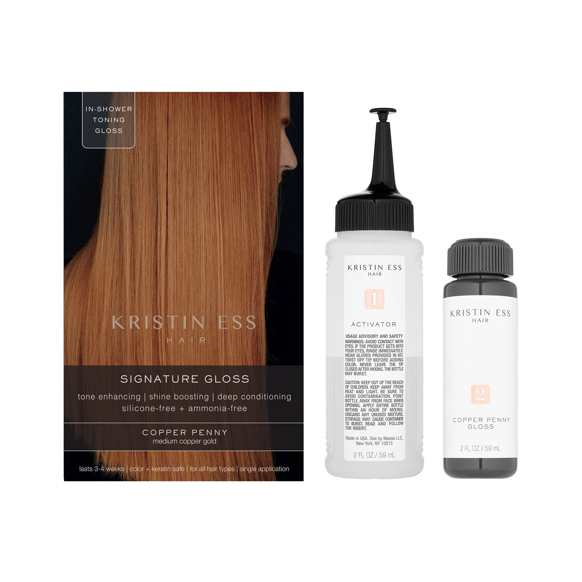 Kristin Ess Signature Hair Gloss  Copper Penny: Medium Copper Gold
