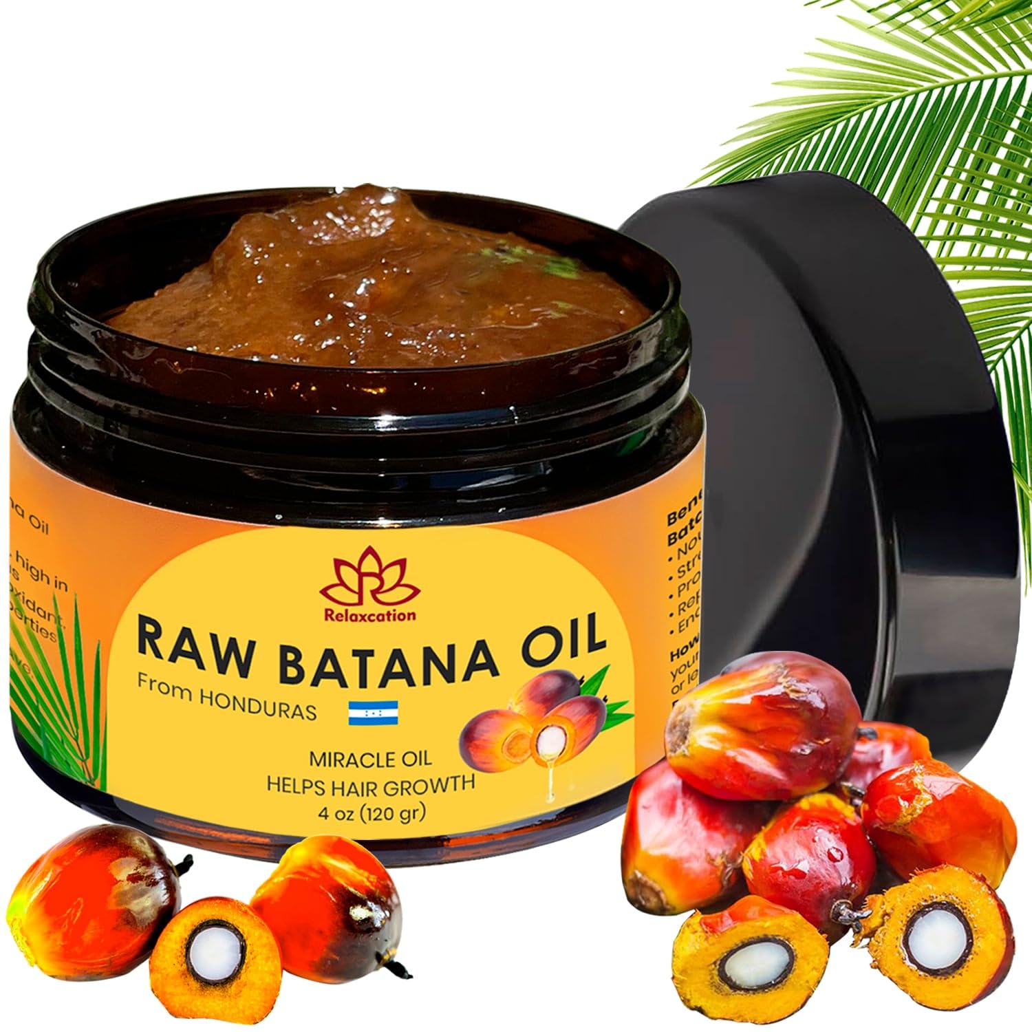 BATANA OIL by AUTHENTIC  Pure Raw Honduras Source | Hydrates Hair, Improves Scalp Health, Promotes Growth (4 oz)