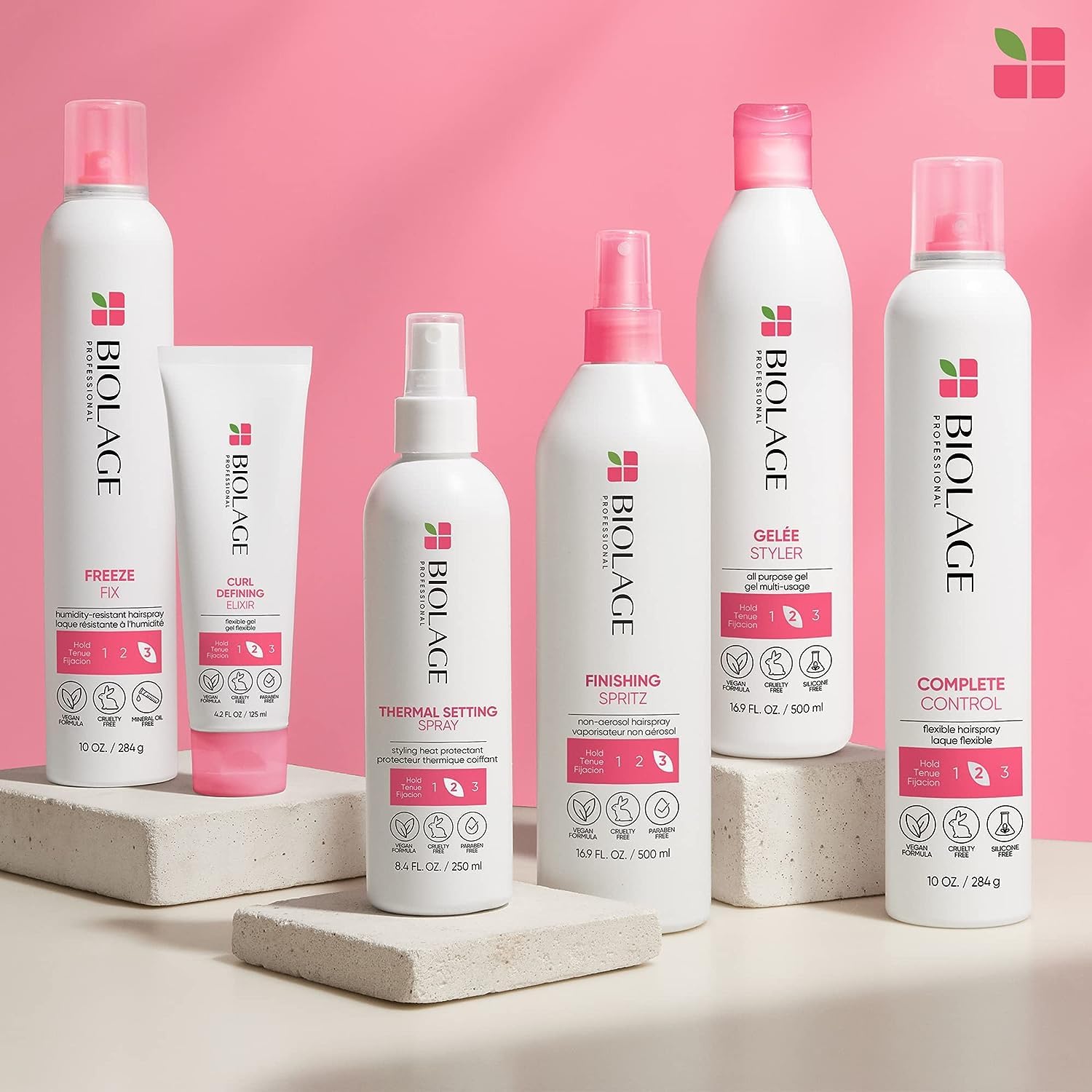 Biolage Styling Freeze Fix Hair Spray  Anti-Humidity Hairspray Lifts & Locks Hair All Day  Firm Hold  For All Hair Types  Parabe