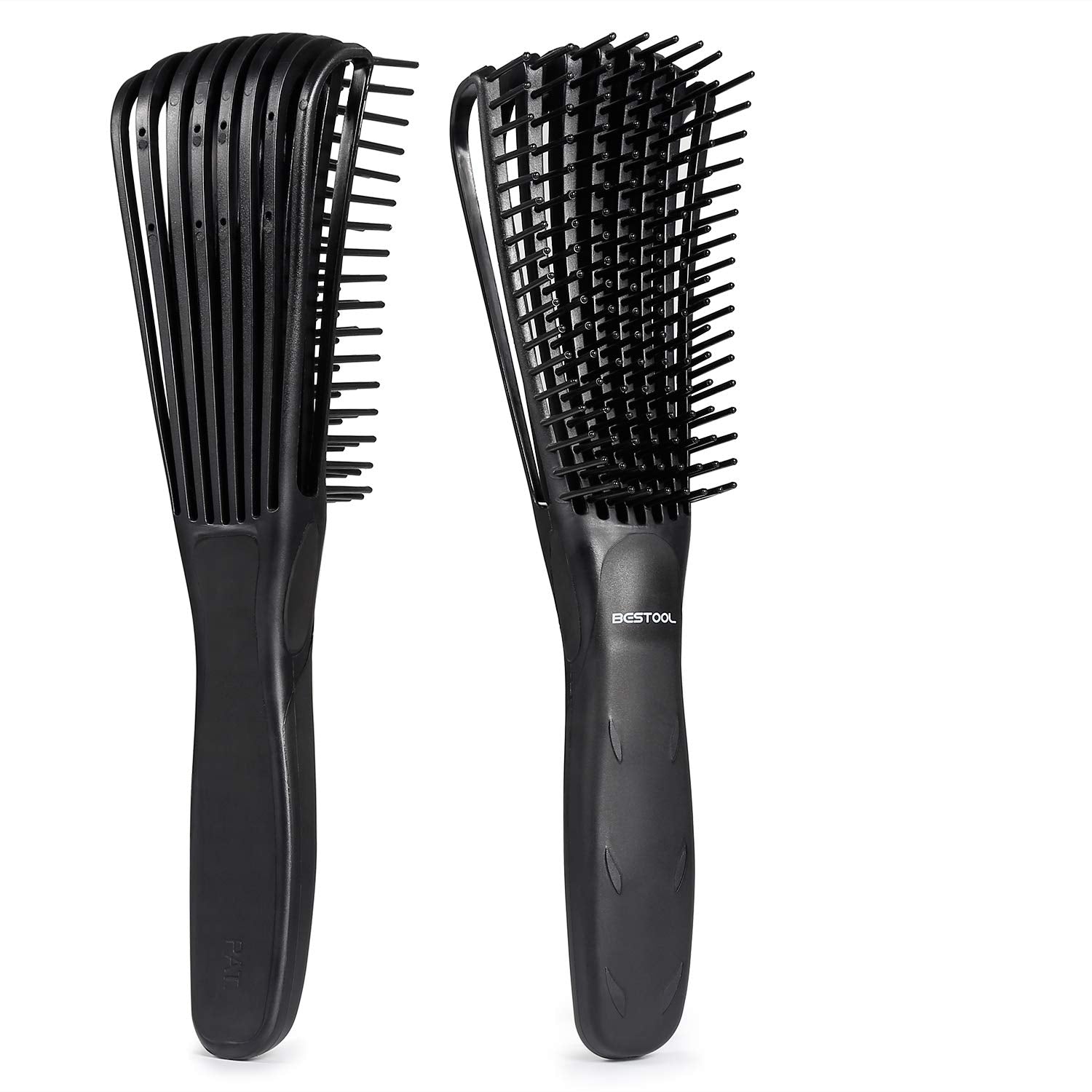 BESTOOL Detangling Brush, Detangler Brush for Natural Black/ Curly Hair Afro 3/4abc Texture, Faster n Easier Detangle Wet or Dry