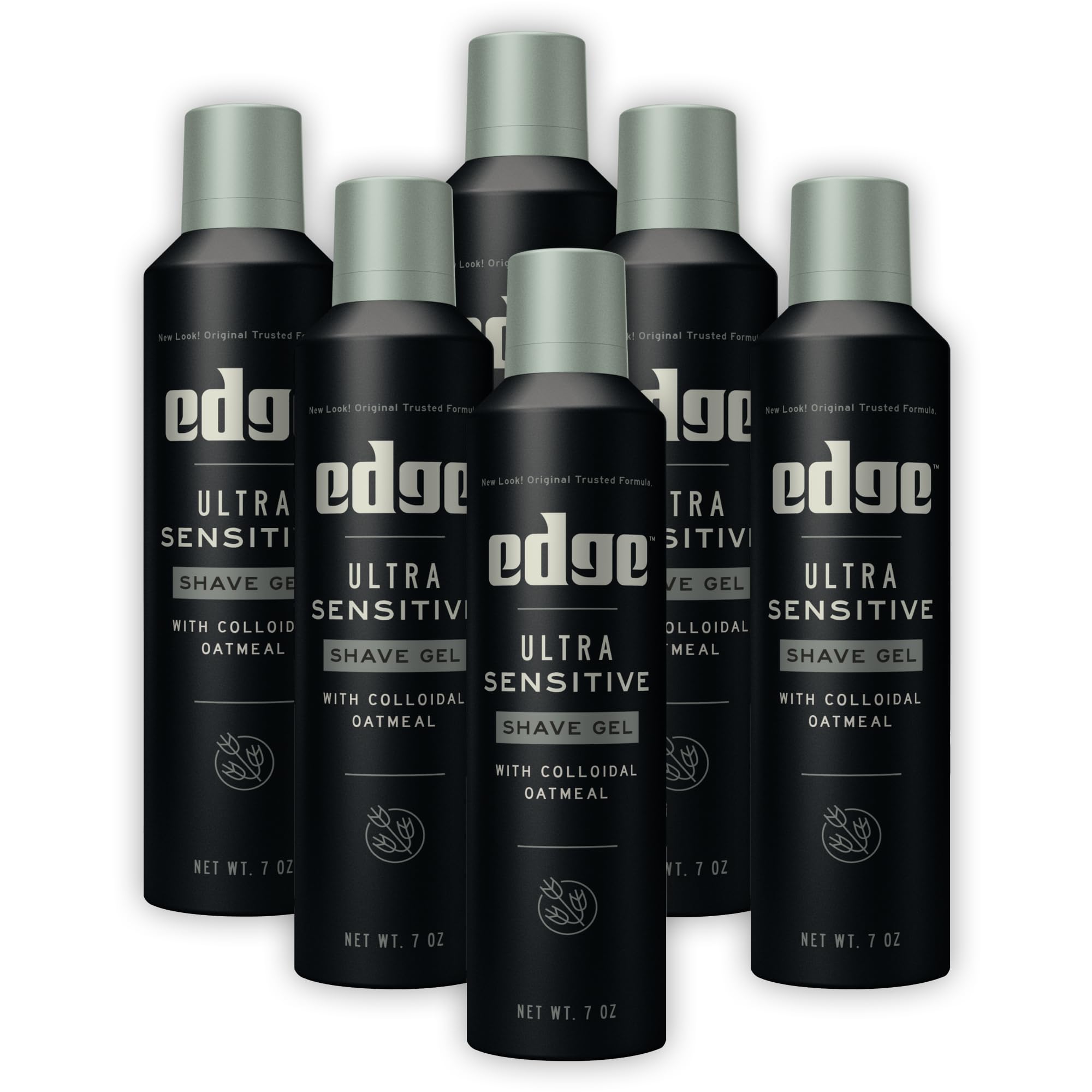 Edge Shaving Gel for Men, Ultra Sensitive with Colloidal Oatmeal, (6 Pack) - Shave Gel For Men That Moisturizes, Protects and So