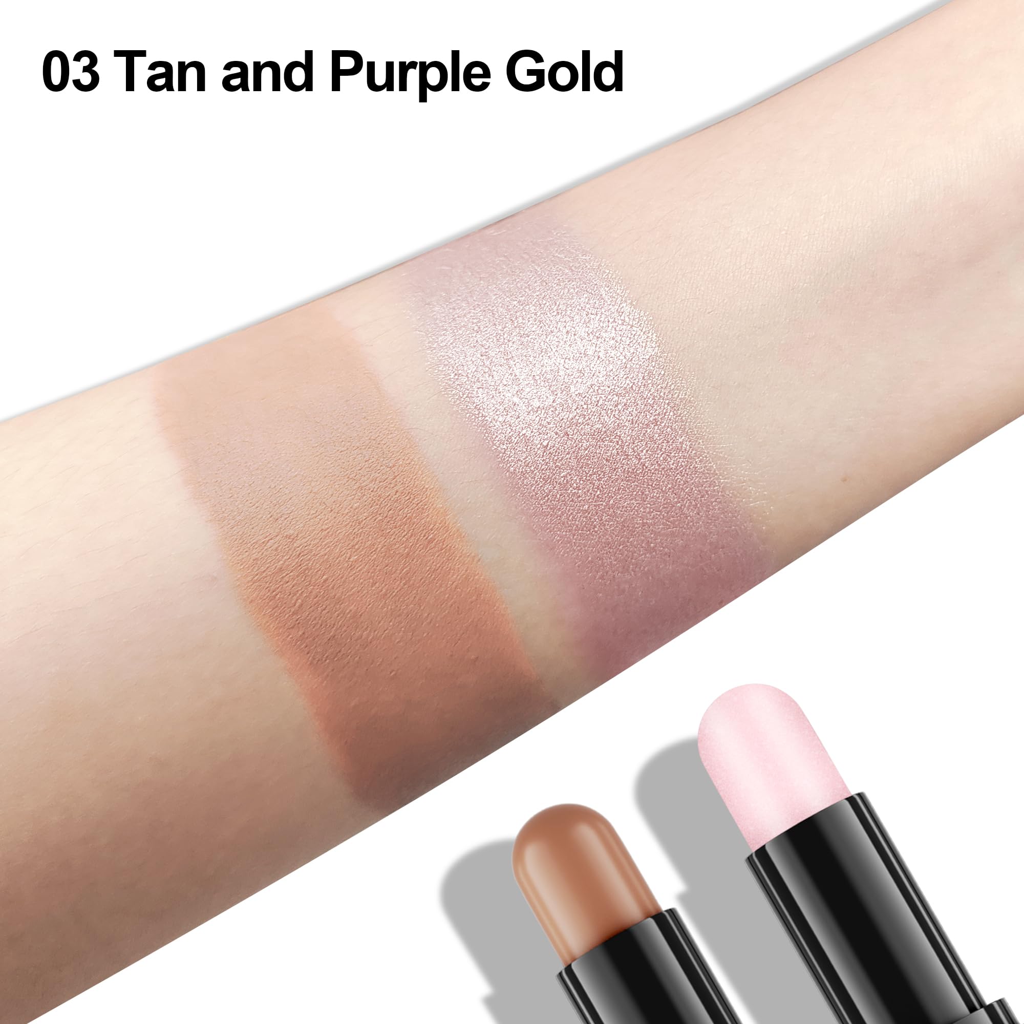 Fv Cream Contour Stick, 2-In-1 Face Shaping Stick For Highlighting & Contouring, Bronzer Stick,Long Lasting & Waterproof,Non-Sti