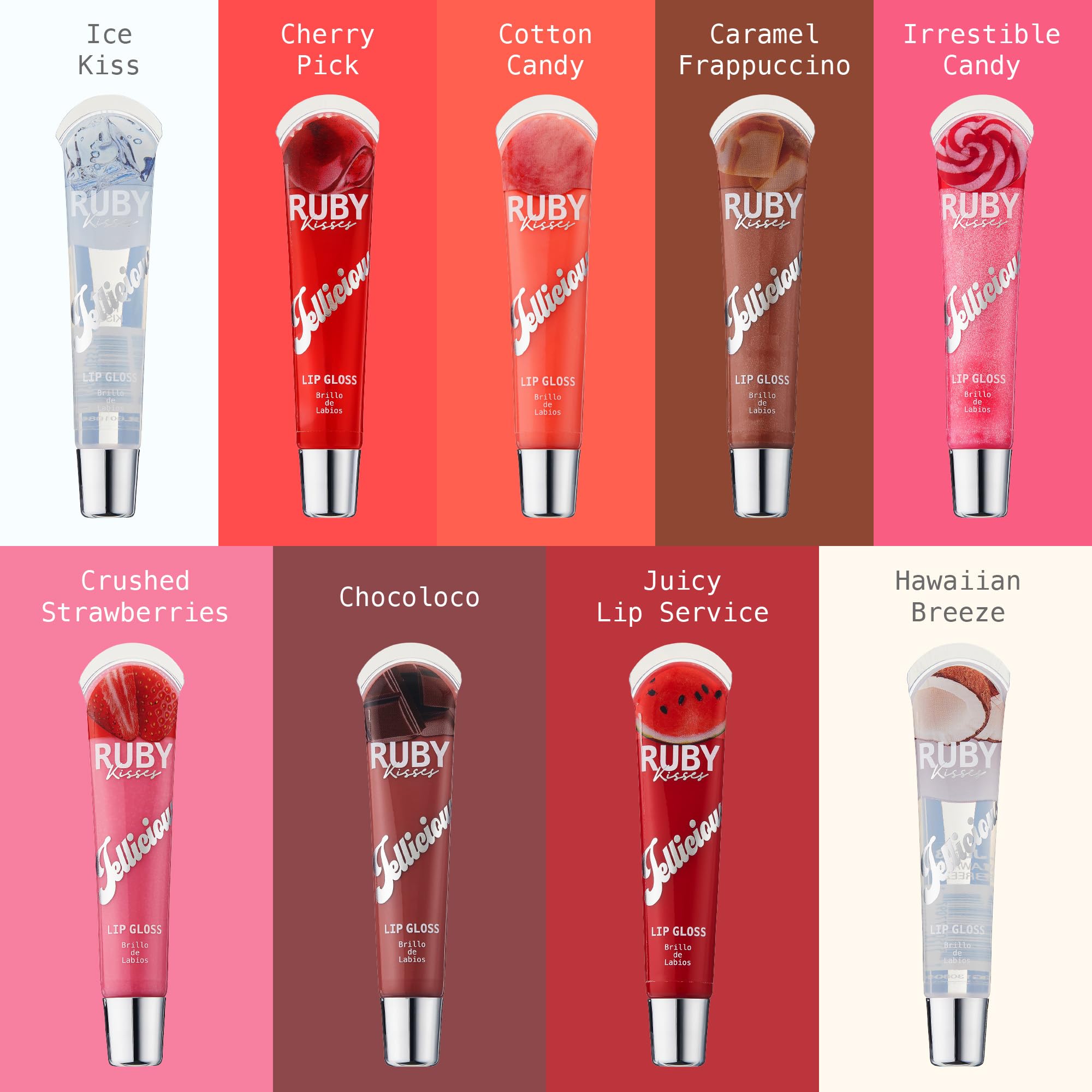 Ruby Kisses Jellicious Mouth Watering Lip Gloss Jlg01 (3 Packs)