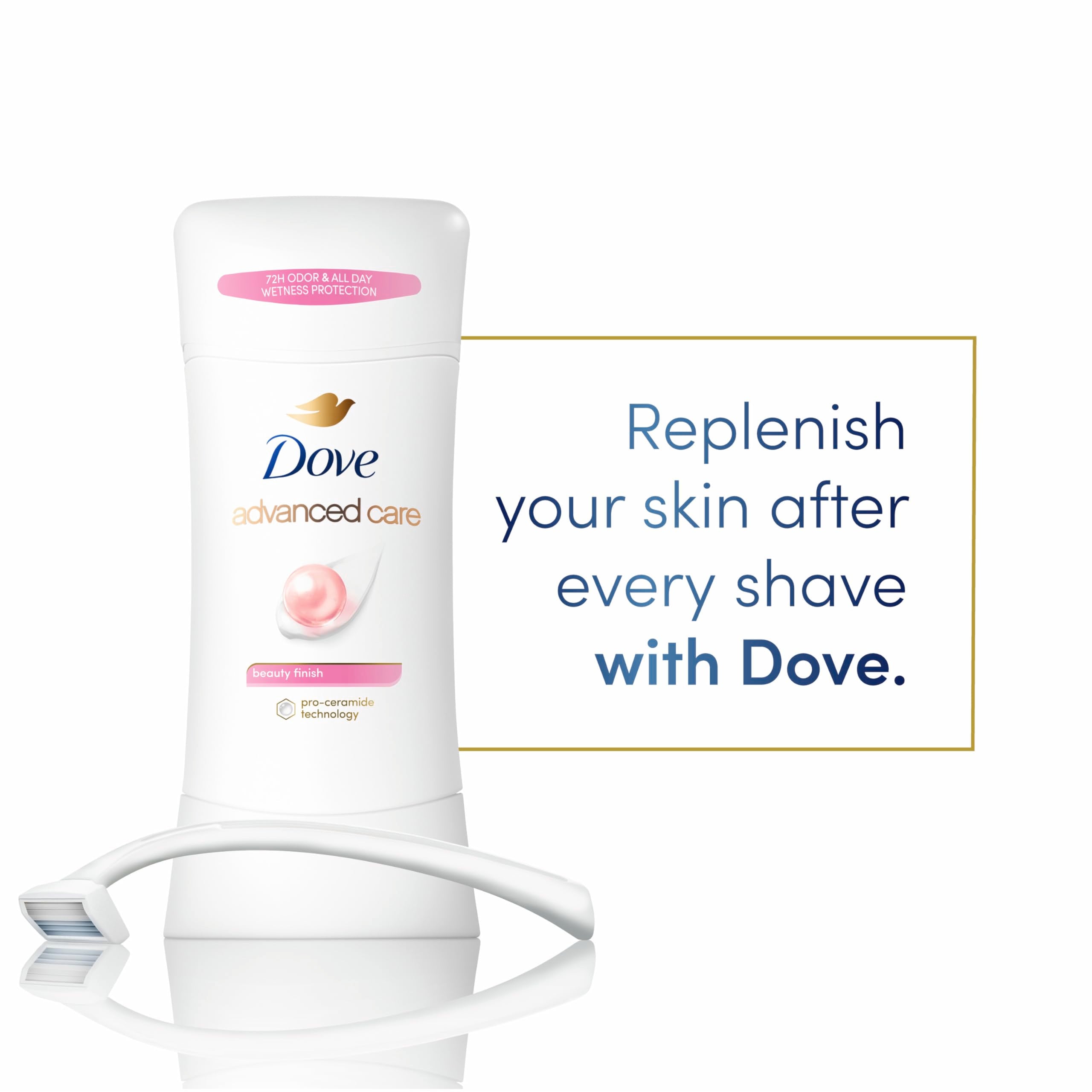 Dove Advanced Care Anti-Perspirant Deodorant, Beauty Finish 2.6 Oz (Pack Of 2)