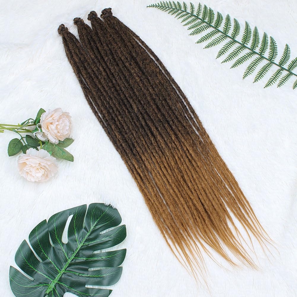 Kraler Blue Dreadlock Extensions, 22'' Synthetic Crochet Dreads Extensions 100% Handmade Single Ended Dreads Thin 0.6Cm Width Re
