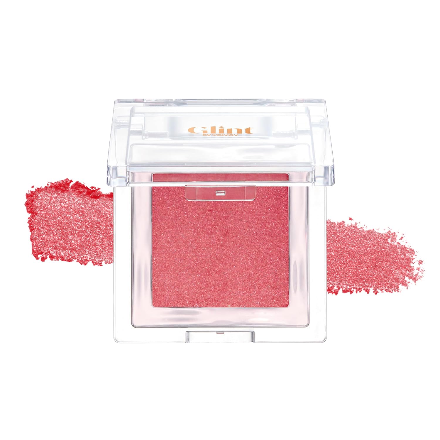 Glint Baked Blush (Strawberry Smoke, 0.08oz) - Long-Lasting, All-Day Face Blush Powder for a Natural Look. Korean Skin Care Make